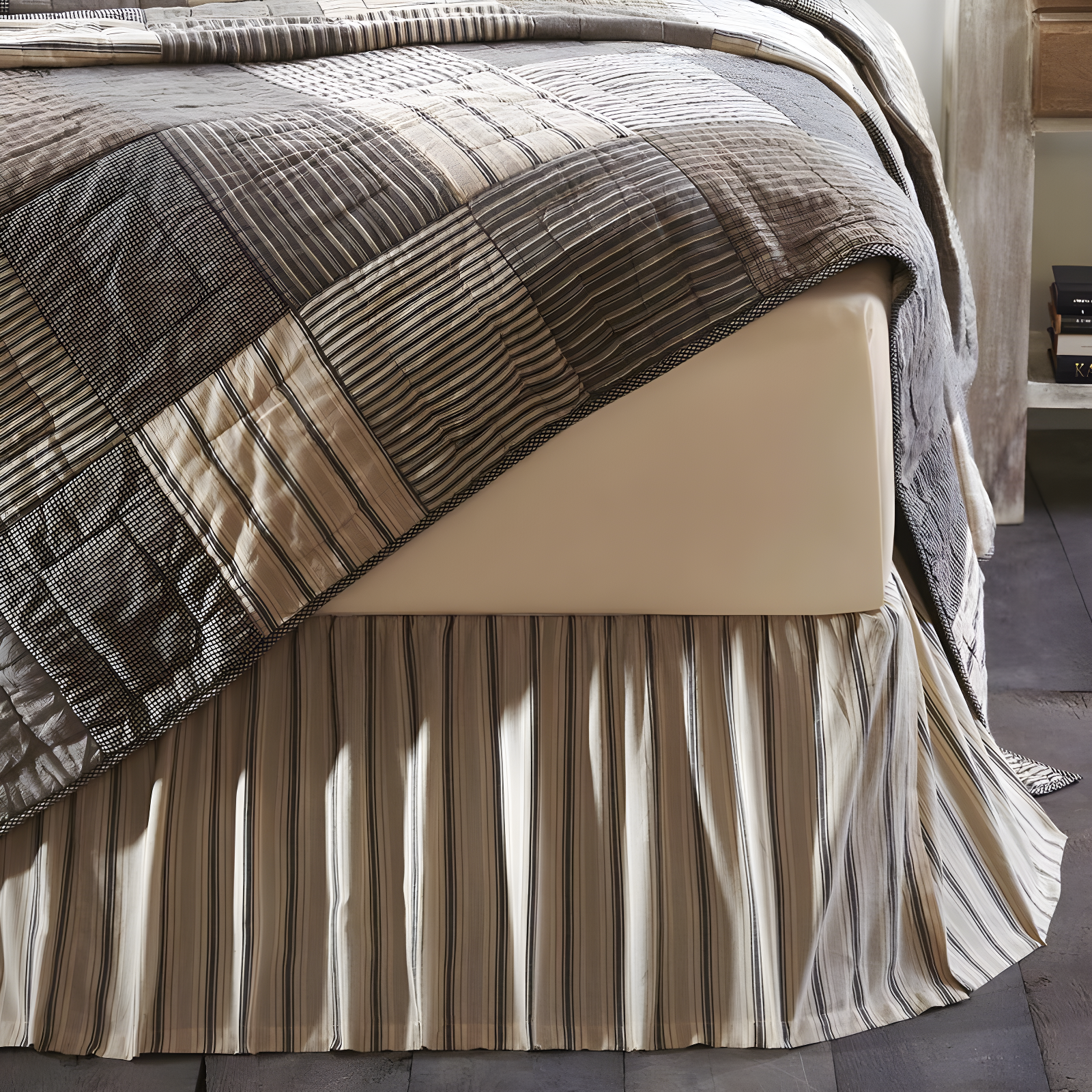 VHC Brands Sawyer Mill Ruffled Bed Skirt