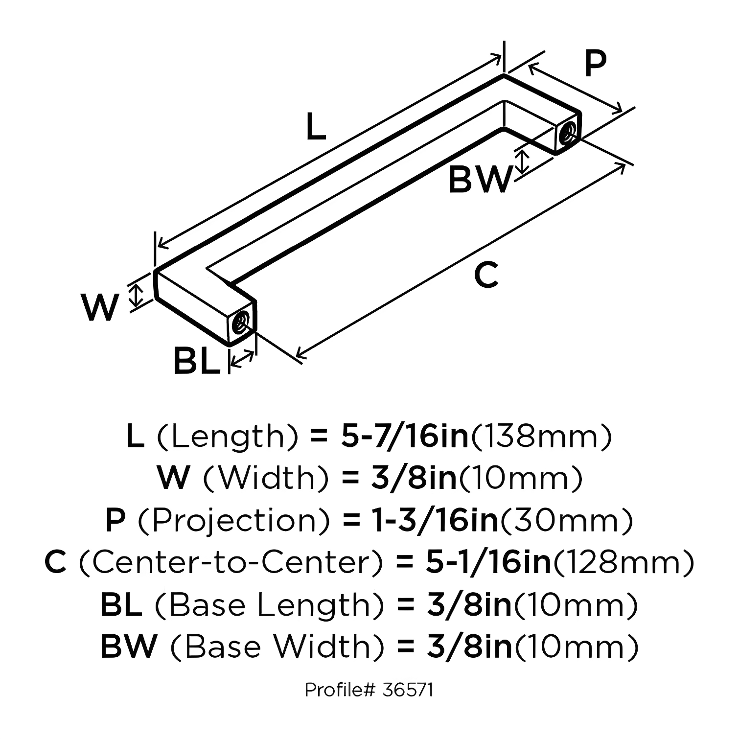 Center to Center Bar Pull