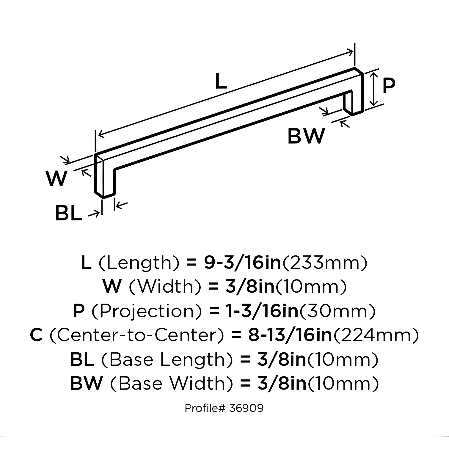 Center to Center Bar Pull