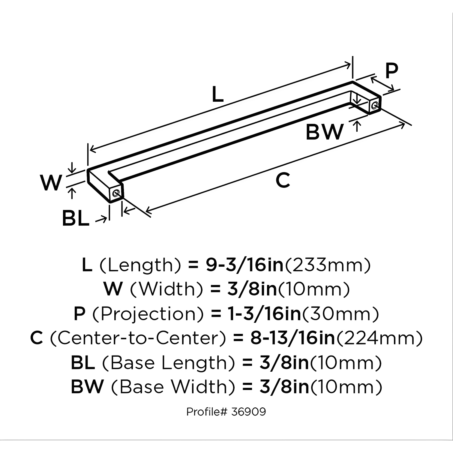 Center to Center Bar Pull