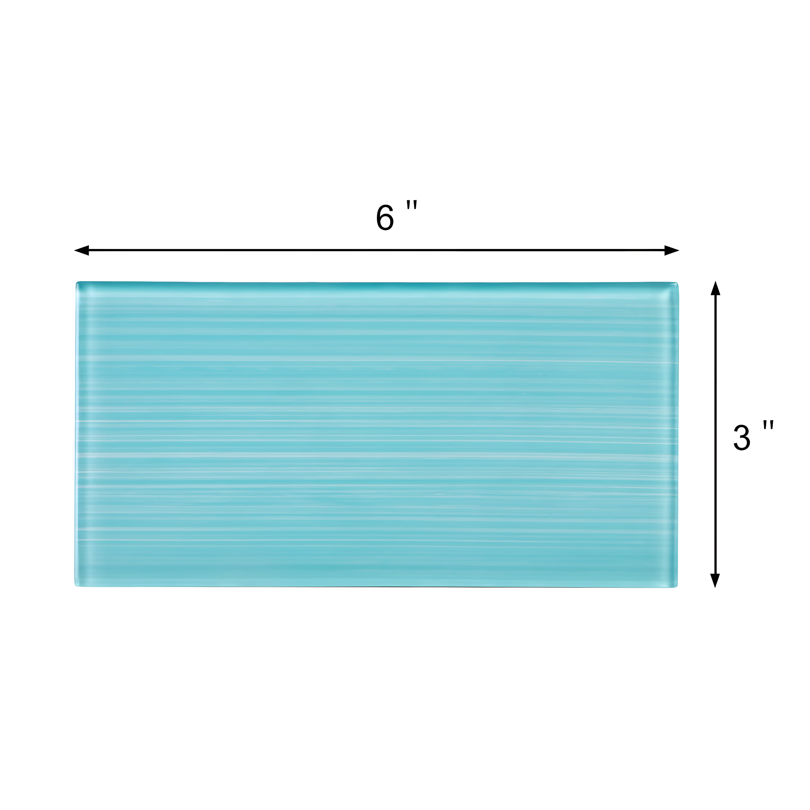 Hand Painted Series 3'' W x 6'' L Glass Peel and Stick Subway Tile