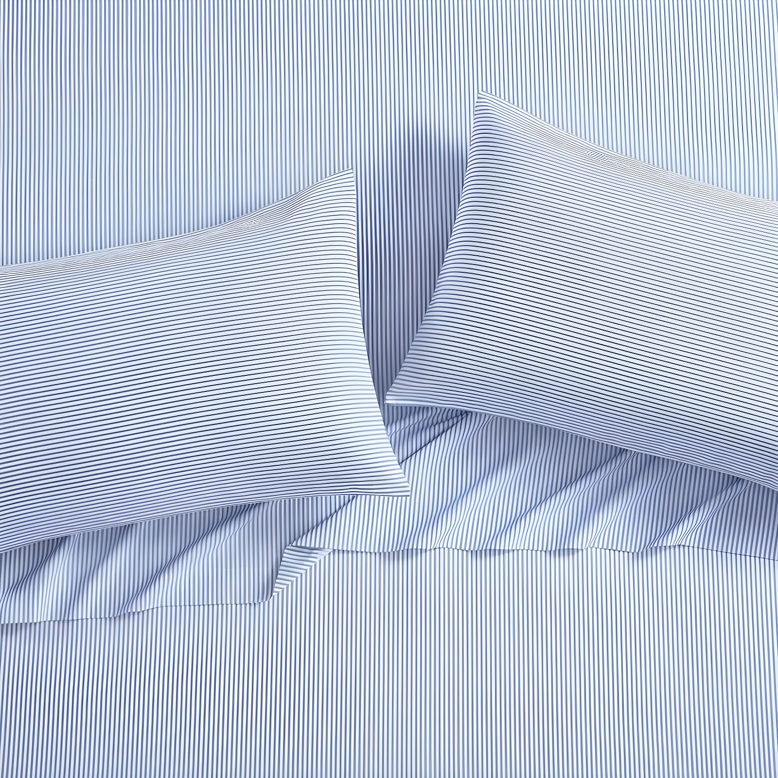 Oxford 200 Thread Count Striped 100% Cotton Percale Sheet Set