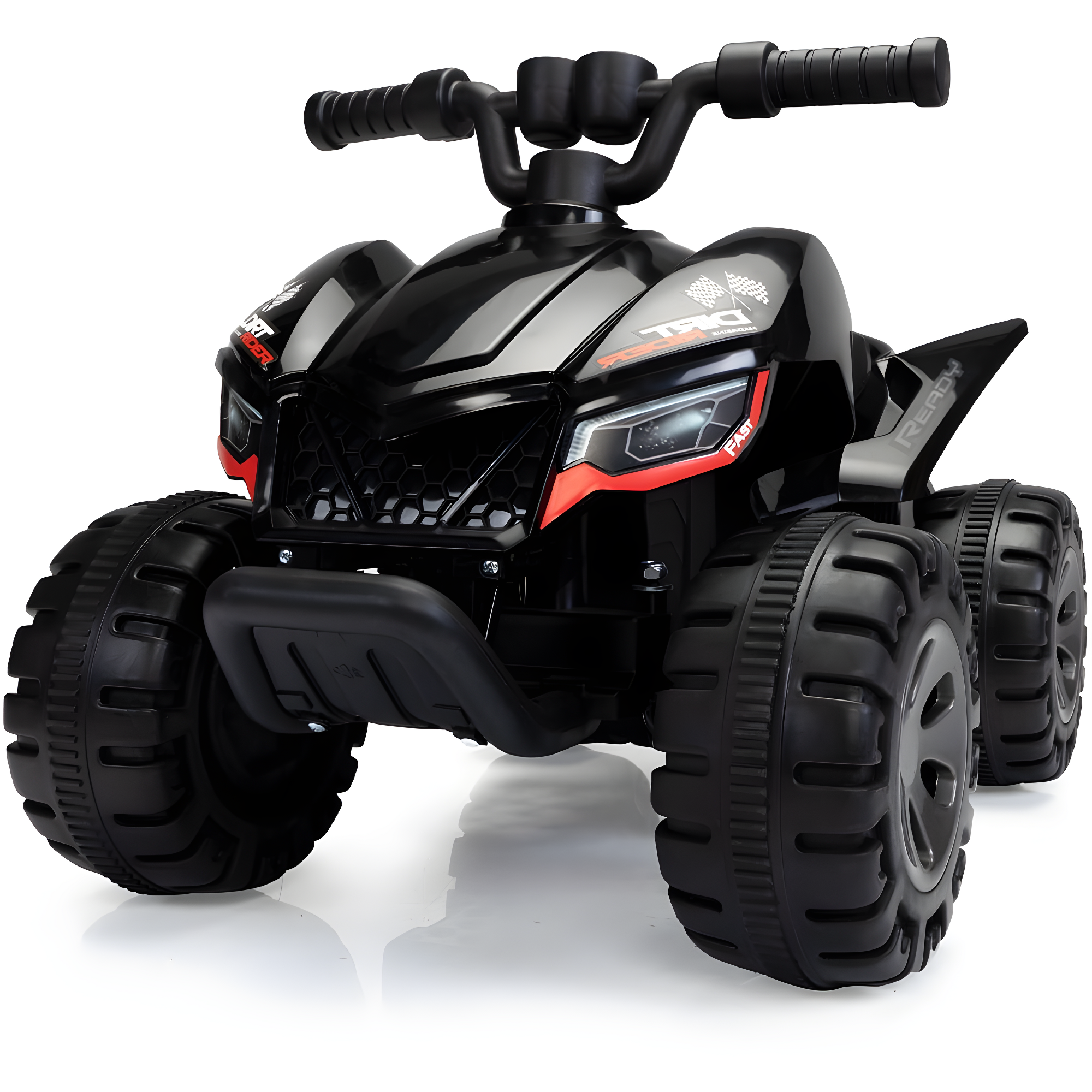 Topcobe Kids Ride-on ATV, 6V Battery Powered Electric Quad Car for Toddlers Age 3-5, Black