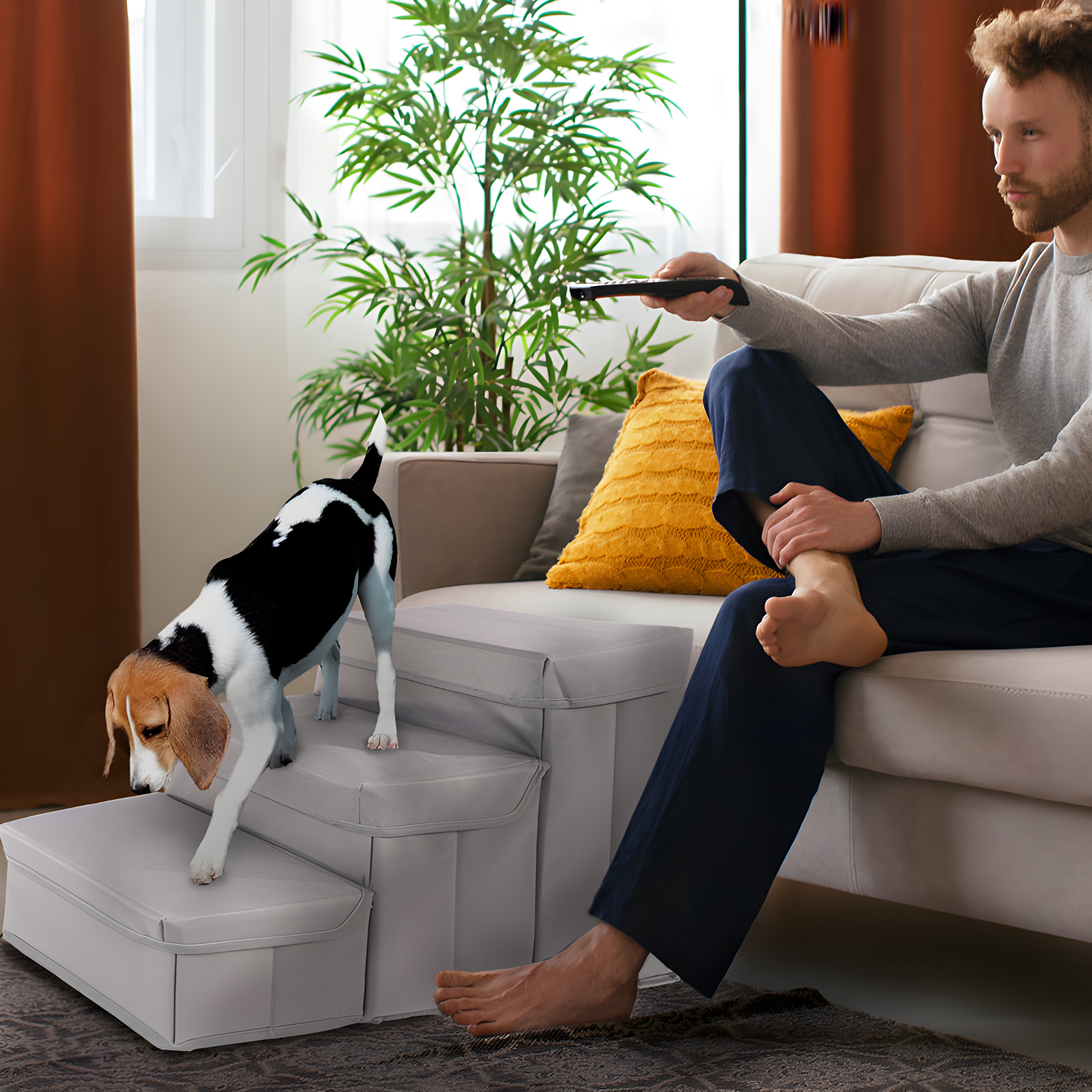 Tucker Murphy Pet™ Wava Padded 3 Step Pet Storage Foldable Steps