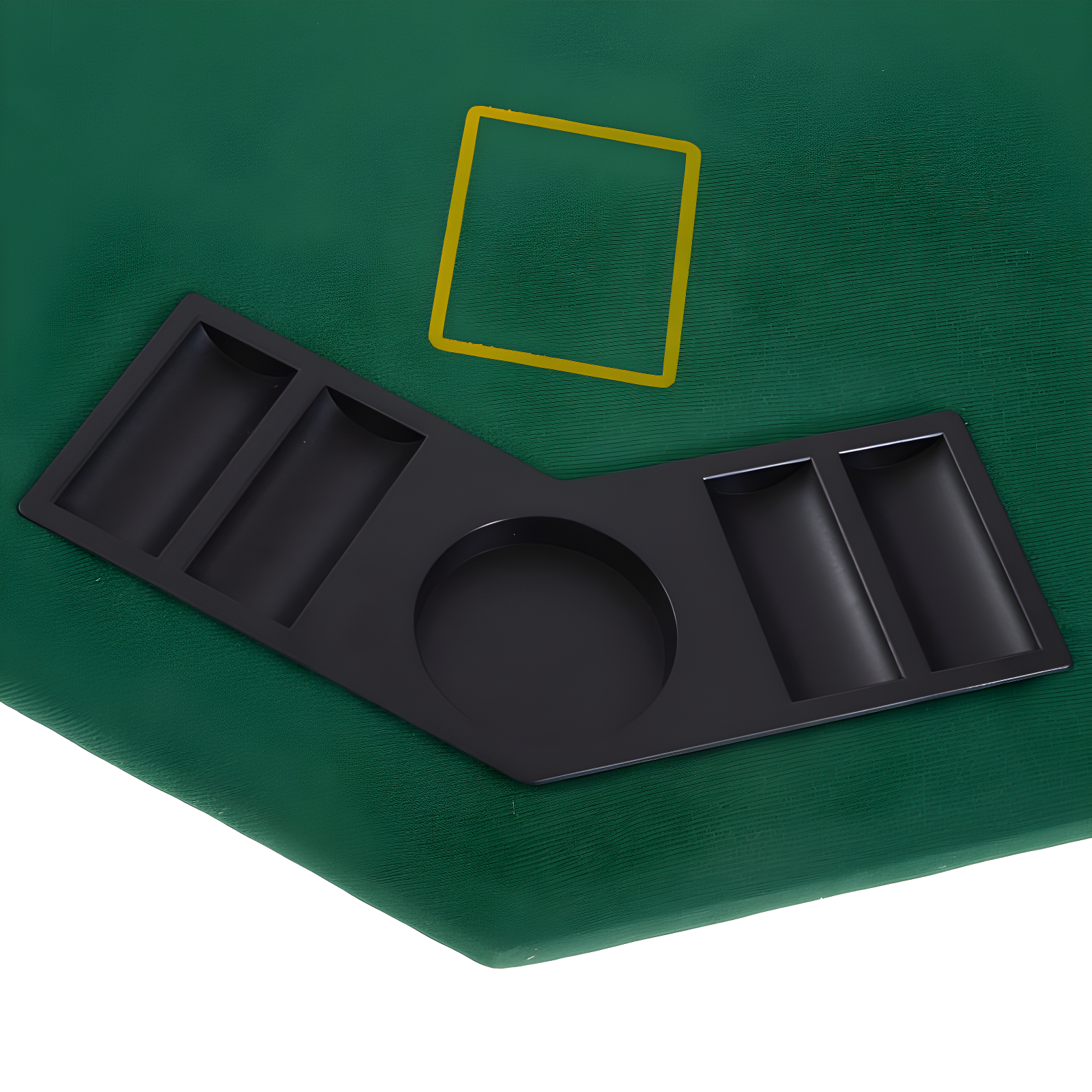 Soozier 47.25" 8 Player Folding Octagon Poker Table for Blackjack Poker Game with Cup Holders, Green