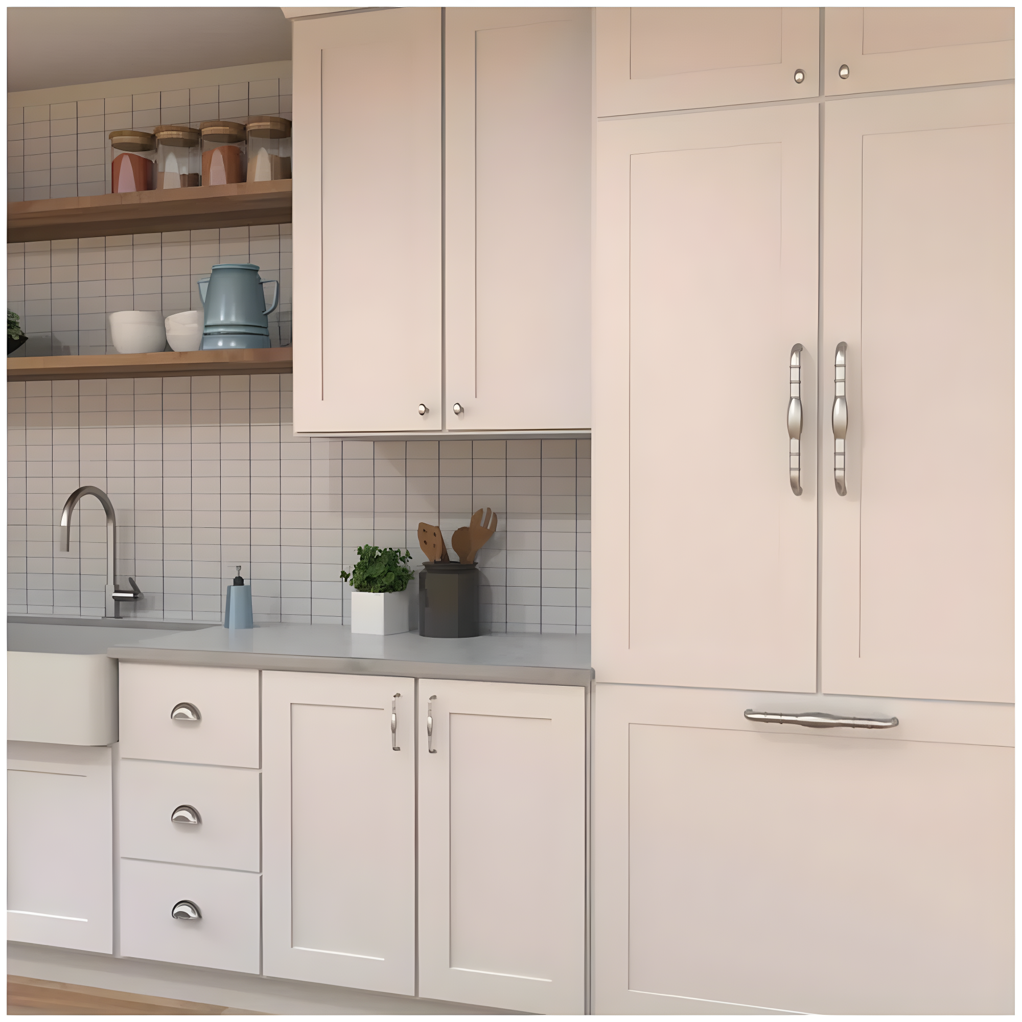 Hickory Hardware Williamsburg Collection Appliance Pull - 12" Center to Center Cabinet Pull Stainless Steel - Farmhouse Hardware for Drawers & Cabinets