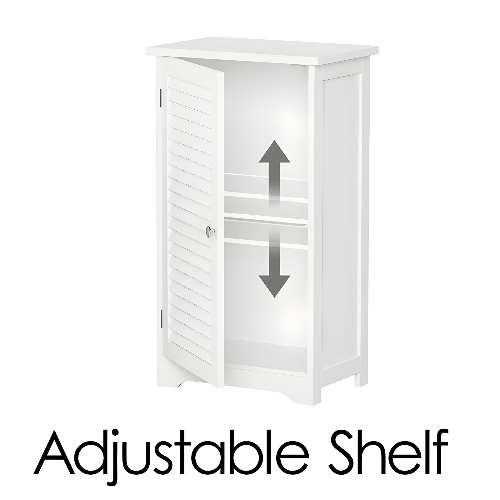 17.5'' W x 31'' H x 11.5'' D Freestanding Storage Organizer - with Shelf and Shutter Style Door