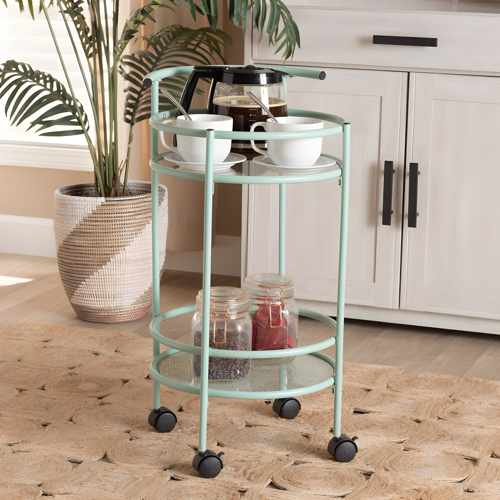 Ebern Designs Yaslynn Metal Bar Cart