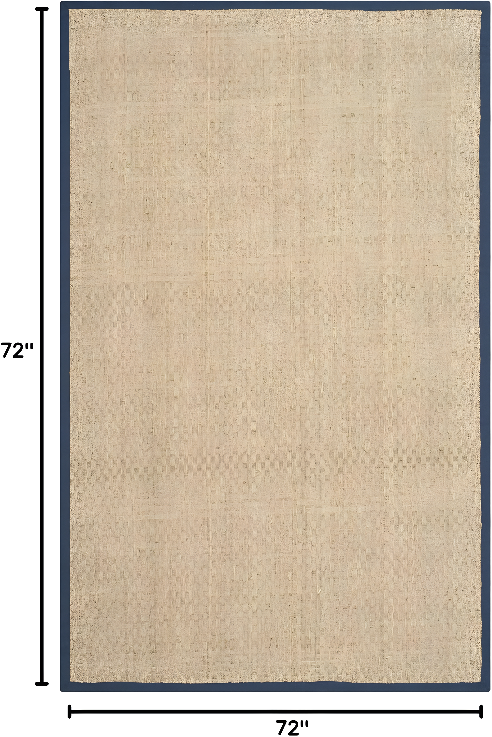 Natural Fiber NF114 Power Loomed Indoor Area Rug - Natural/Navy Blue - 6'x6' - Safavieh
