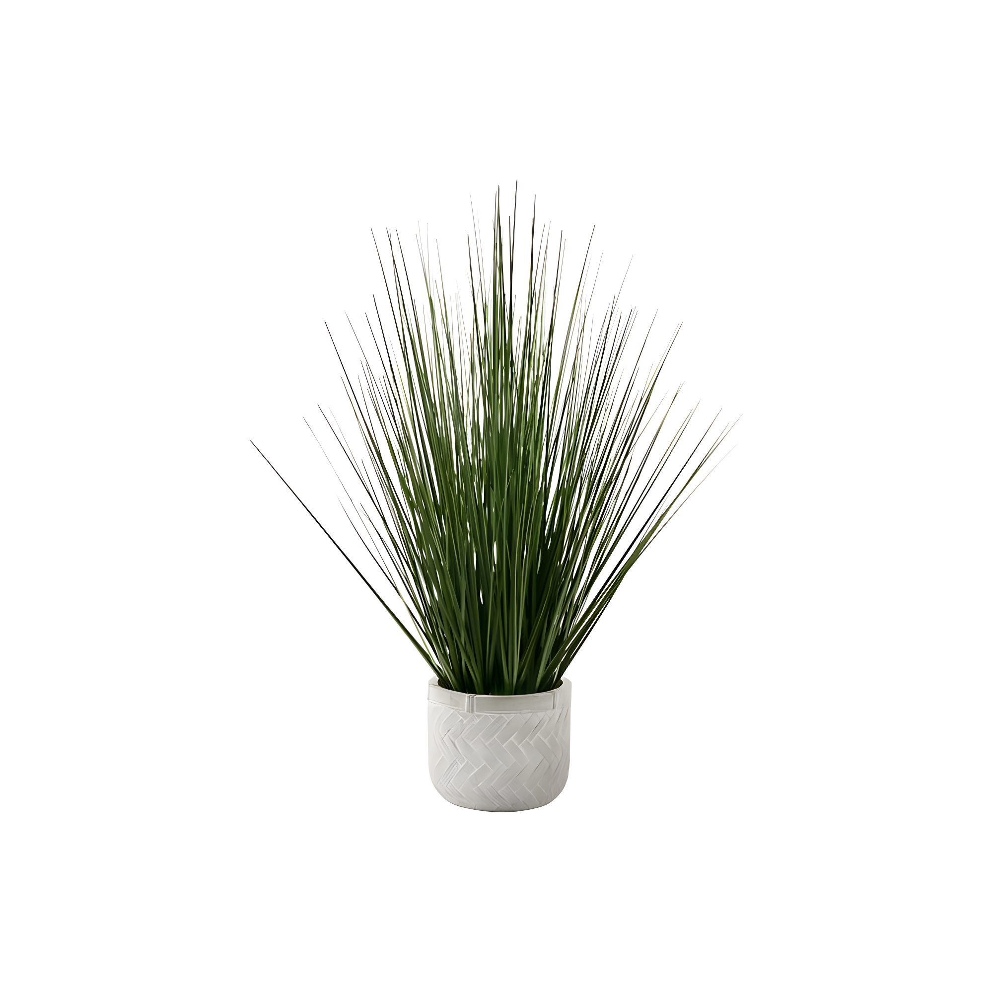 Monarch Specialties Artificial Plant 21 inch Tall Grass Indoor Faux Fake Table Greenery Potted Real Touch Decorative Green Grass White Pot