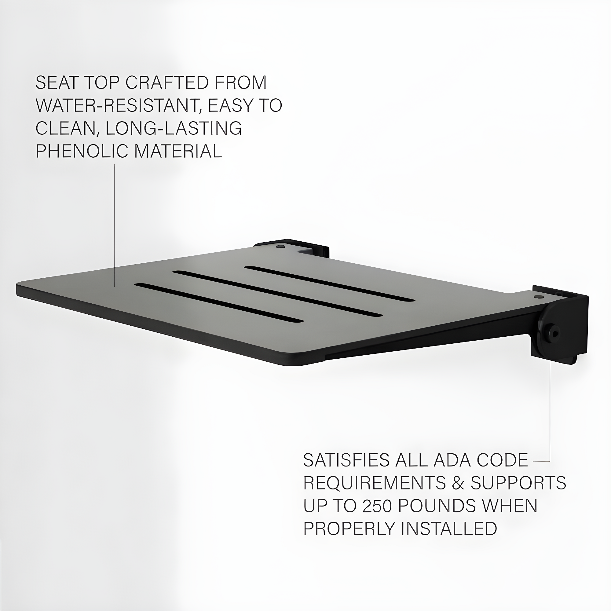 SlimLine Folding Shower Bench Seat
