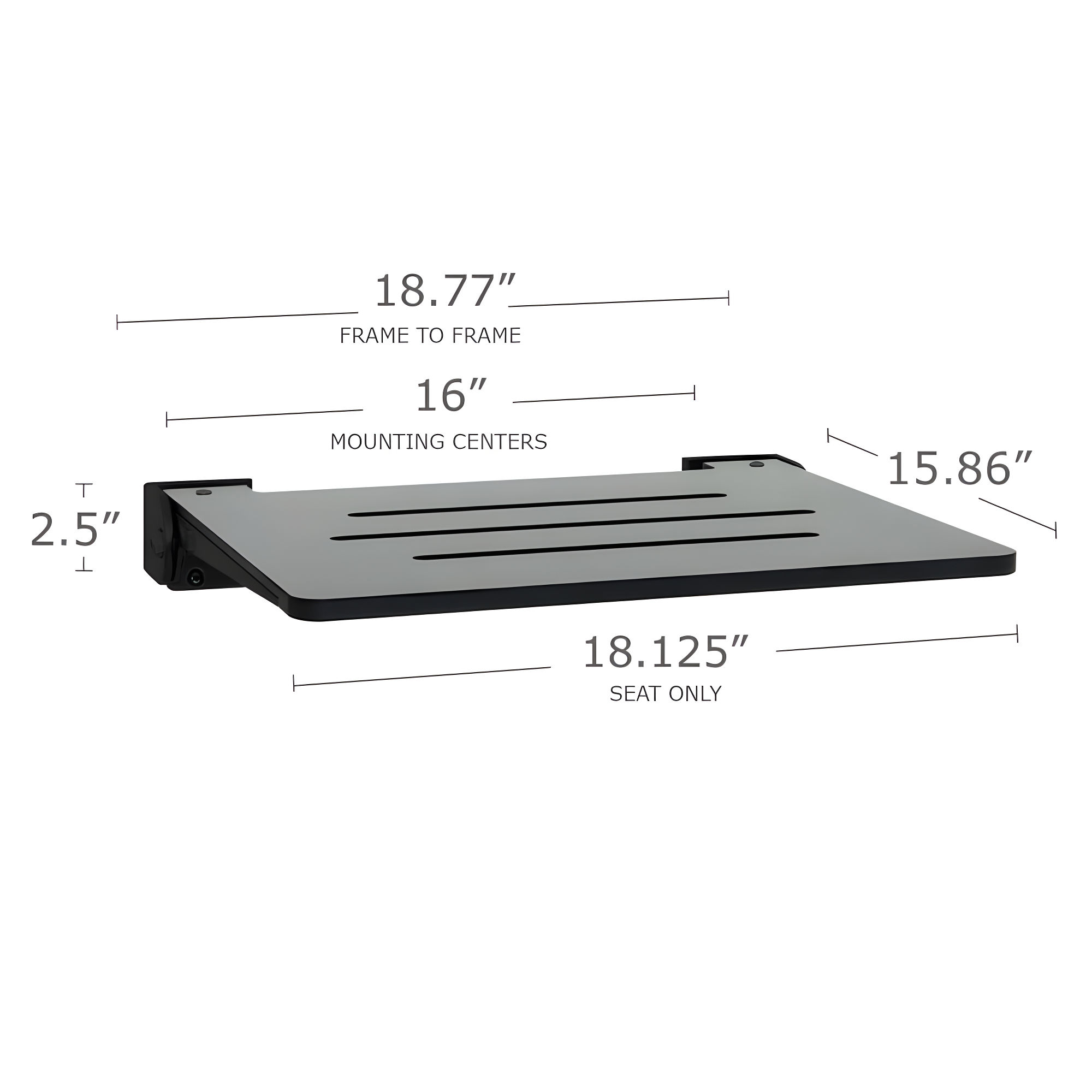 SlimLine Folding Shower Bench Seat