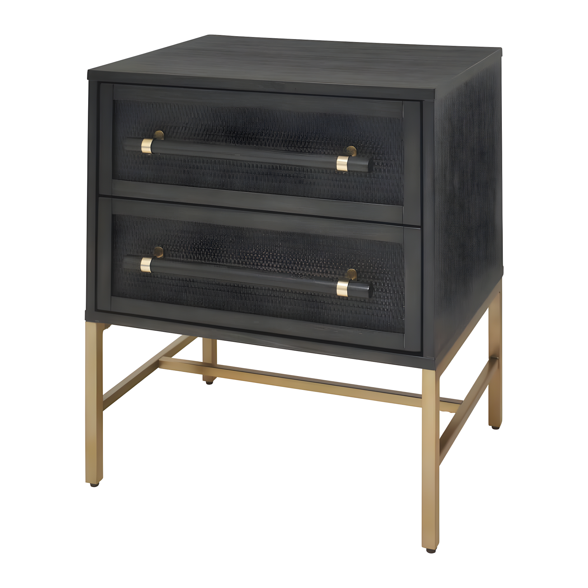 Sophia 2 Drawer Rattan Nightstand
