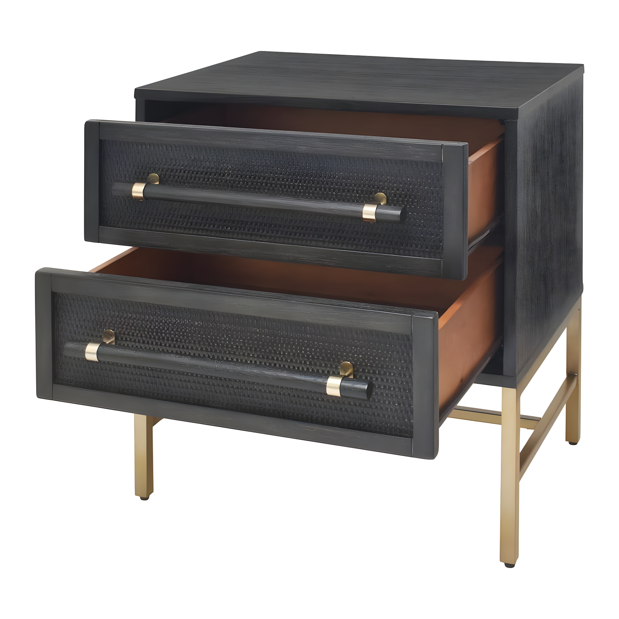Sophia 2 Drawer Rattan Nightstand