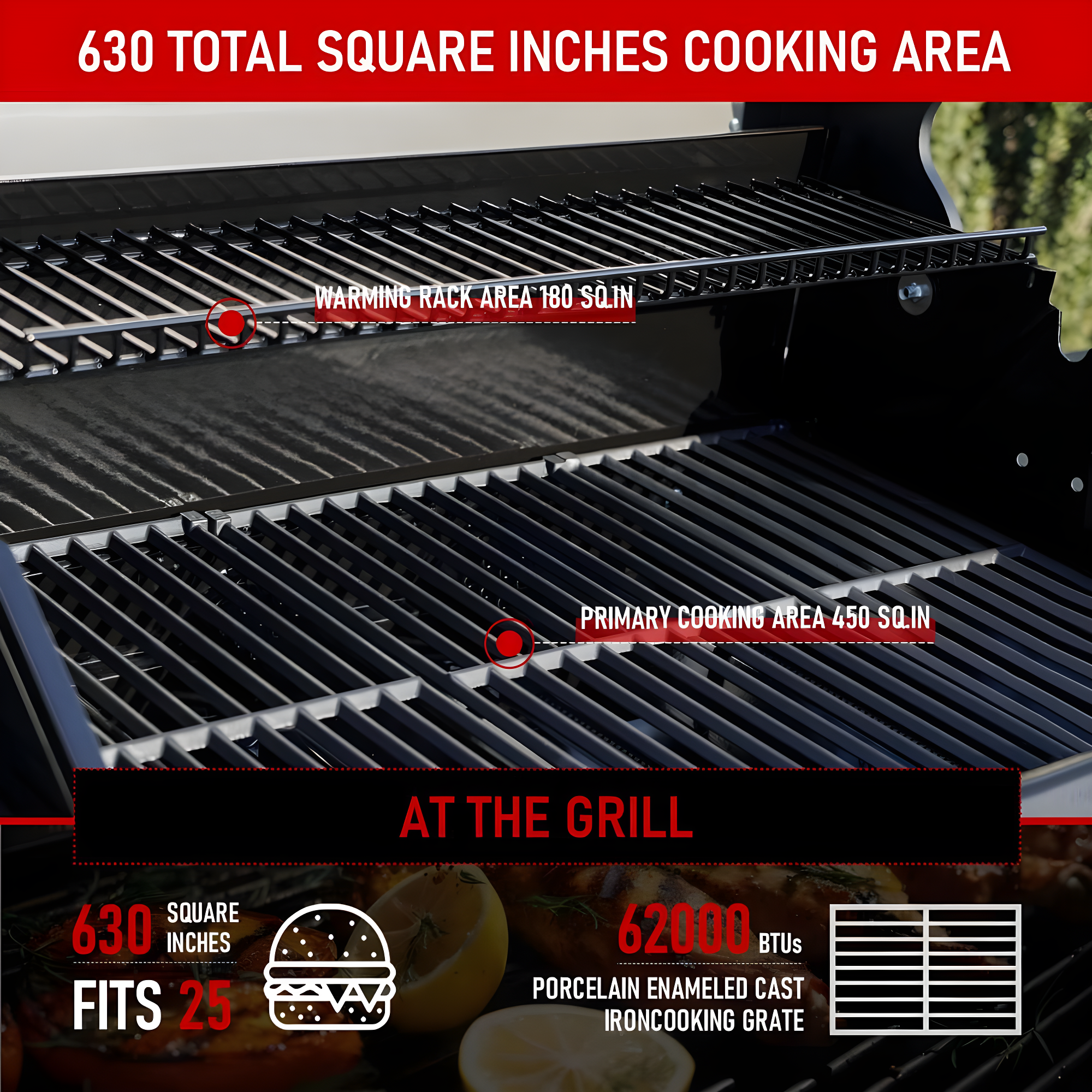 Monument Grills Mesa 415BZ,4-Burner Liquid Propane Infrared Gas Grill with Side Burner and Cabinet, 62,000 BTU – Perfect for Family BBQs