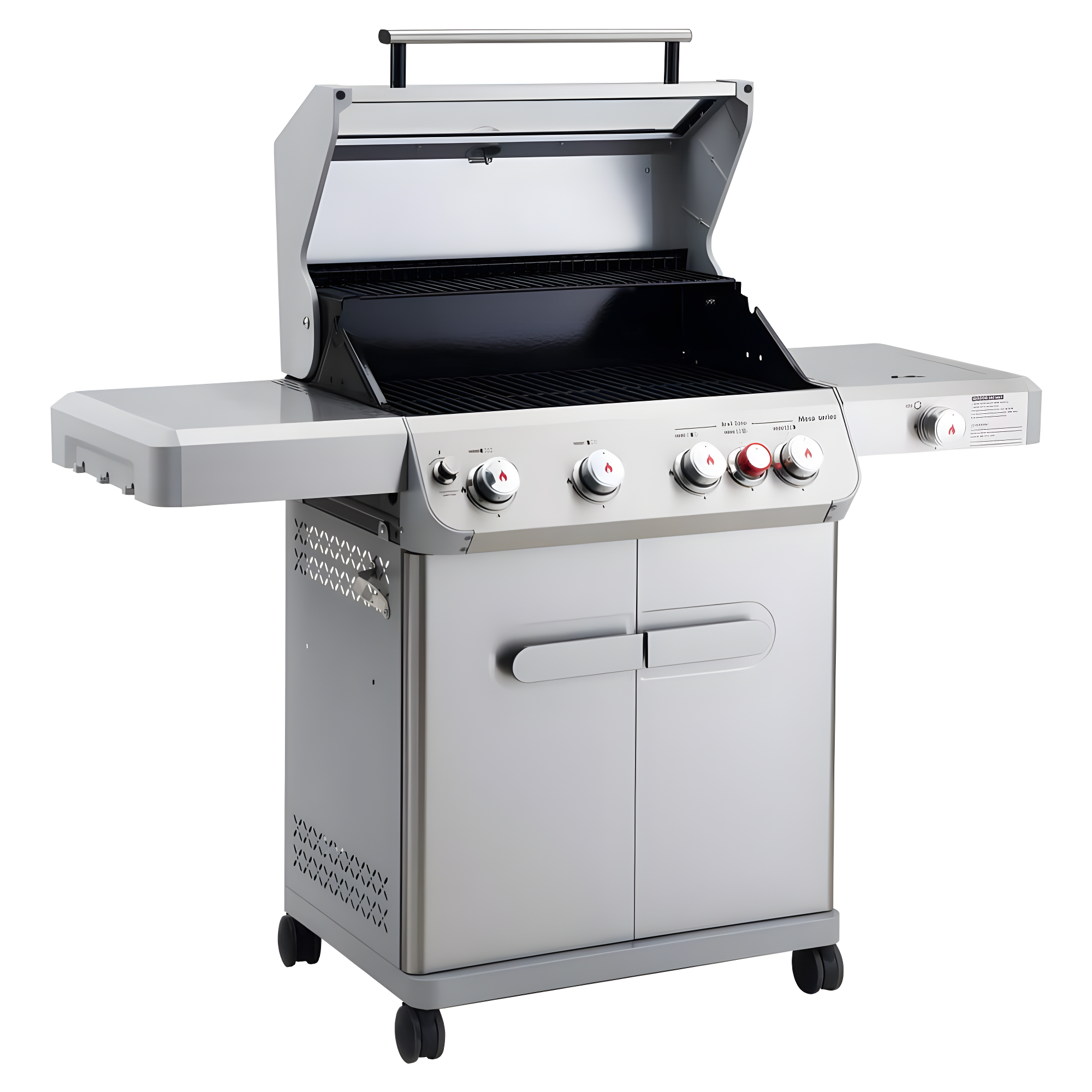Monument Grills Mesa 415BZ,4-Burner Liquid Propane Infrared Gas Grill with Side Burner and Cabinet, 62,000 BTU – Perfect for Family BBQs