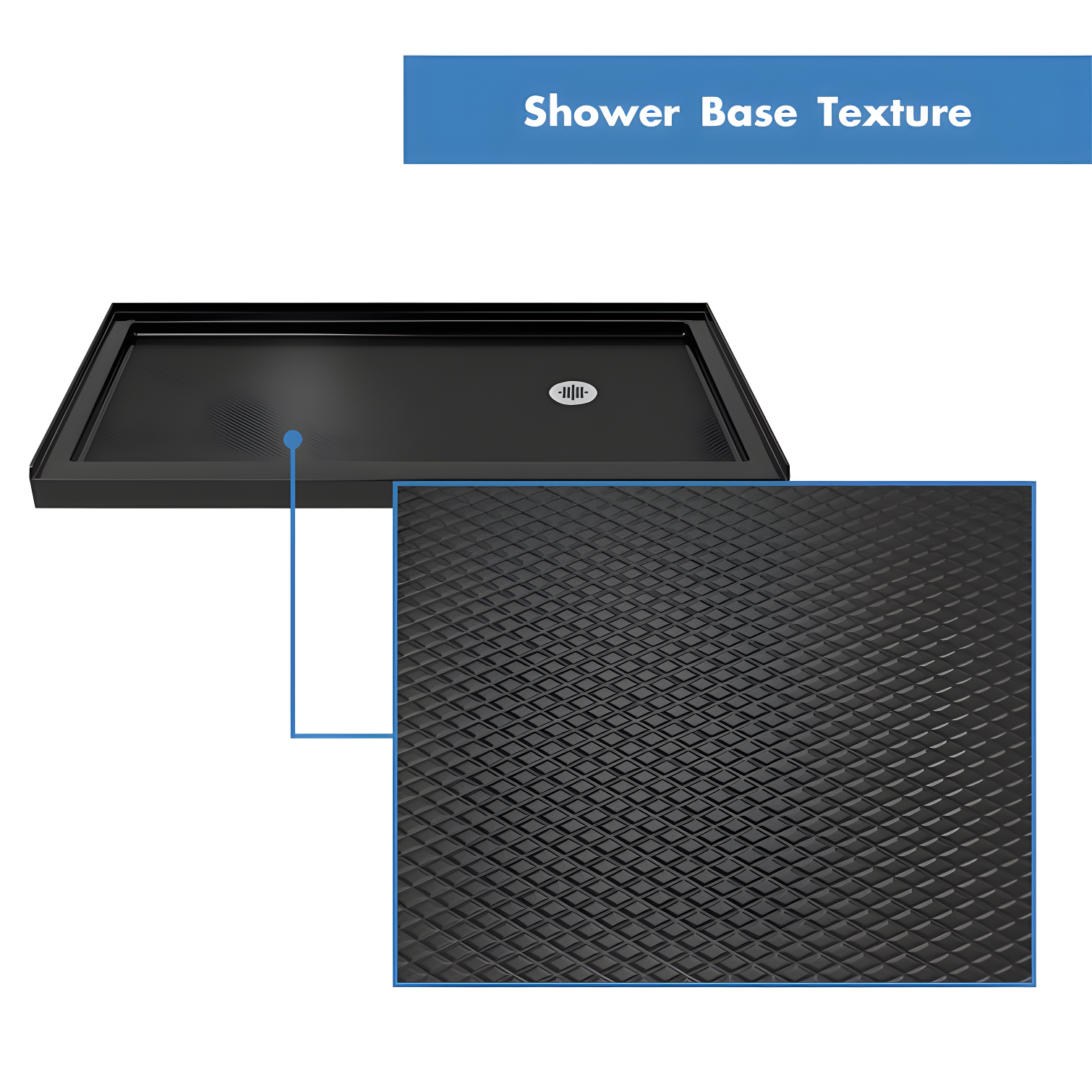 SlimLine 60" x 30" Single Threshold Shower Base