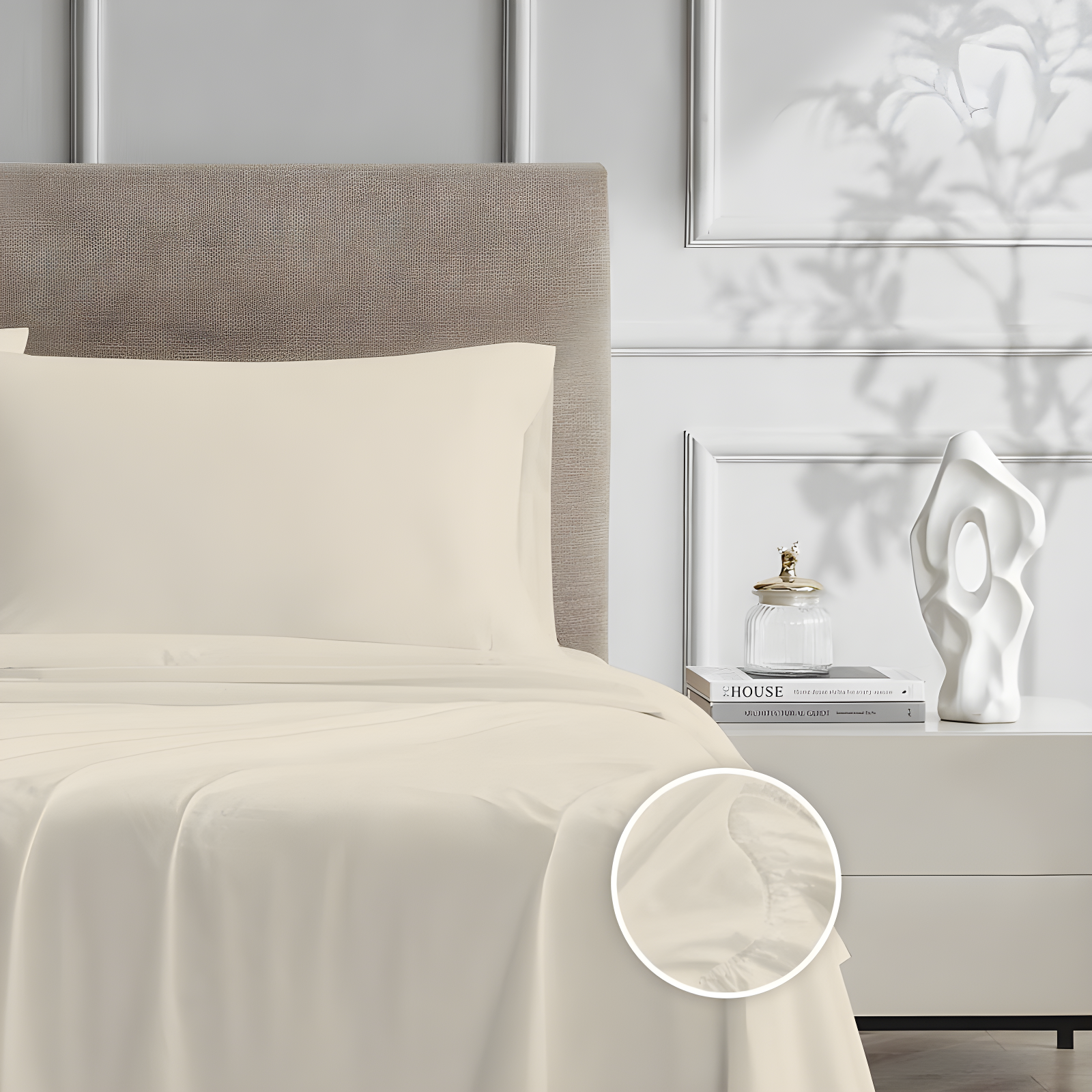 Color Sense 100% Cotton Lightweight Percale Weave Sheet Set