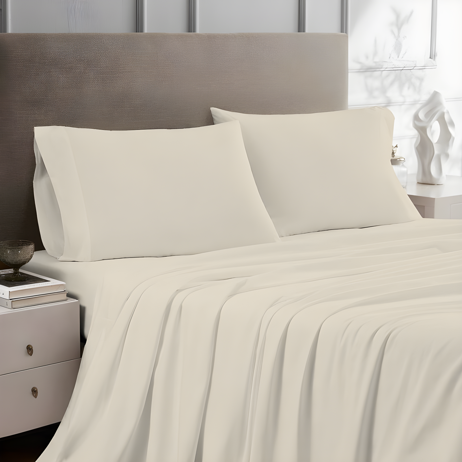 Color Sense 100% Cotton Lightweight Percale Weave Sheet Set