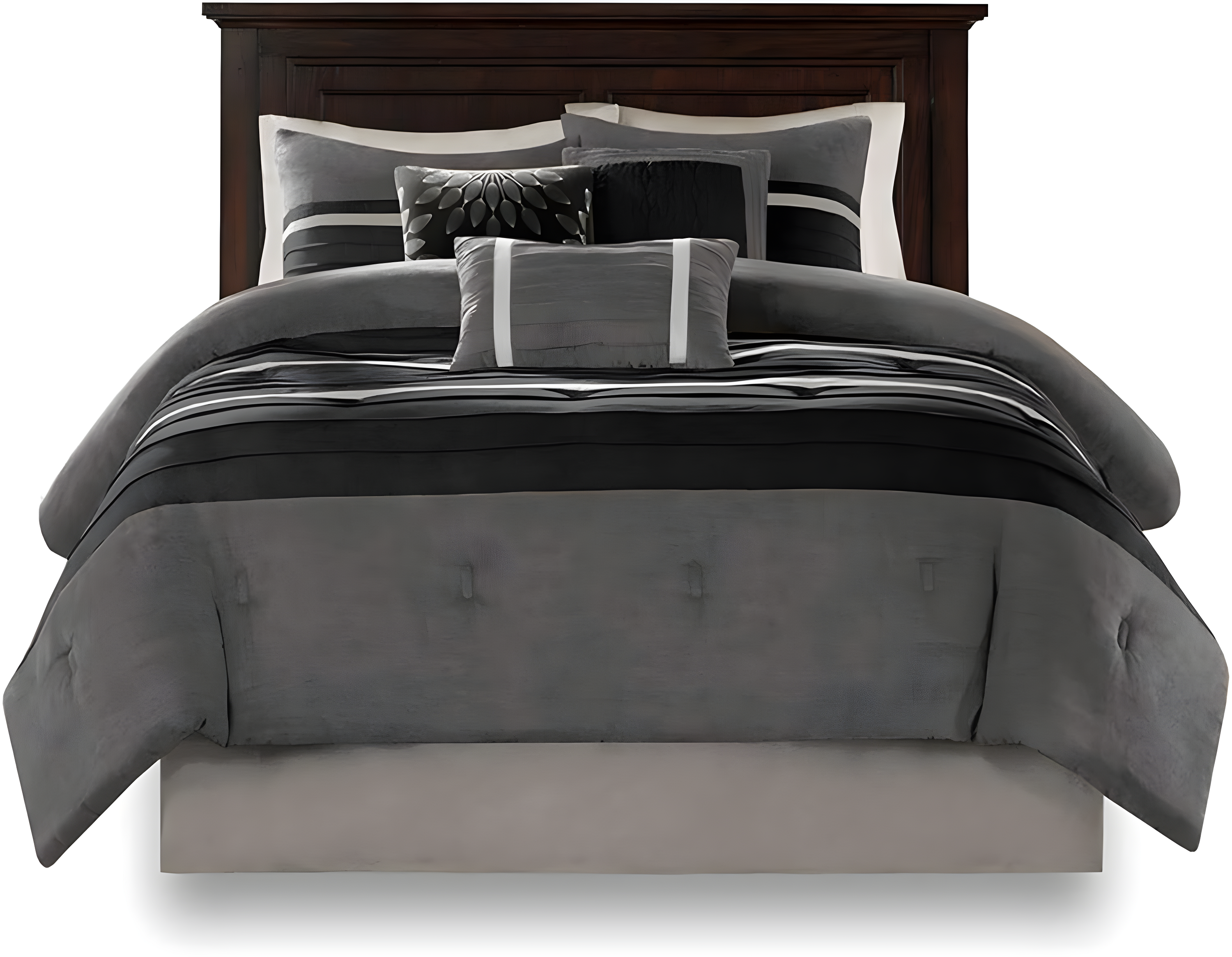 Madison Park Palmer 7 PC Pieced Faux Suede Comforter Set