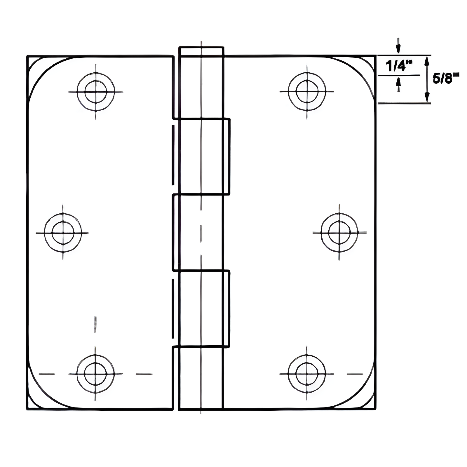 GlideRite Hardware 3.5" H x 3.5" W Butt Bearing 12 Door Hinges (Set of 12)
