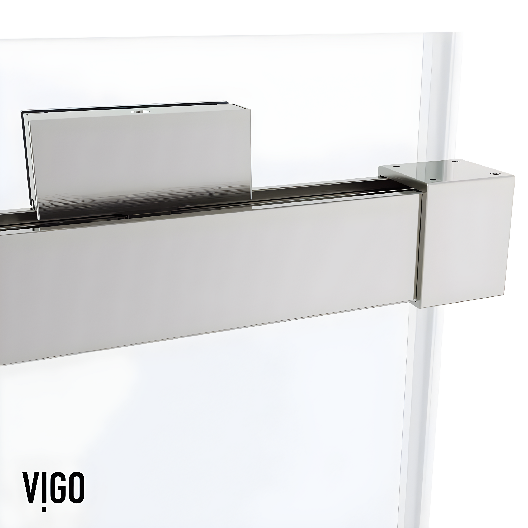 Houston 56-60" W x 66" H Double Sliding Frameless Tub Door with 3/8" Clear Glass