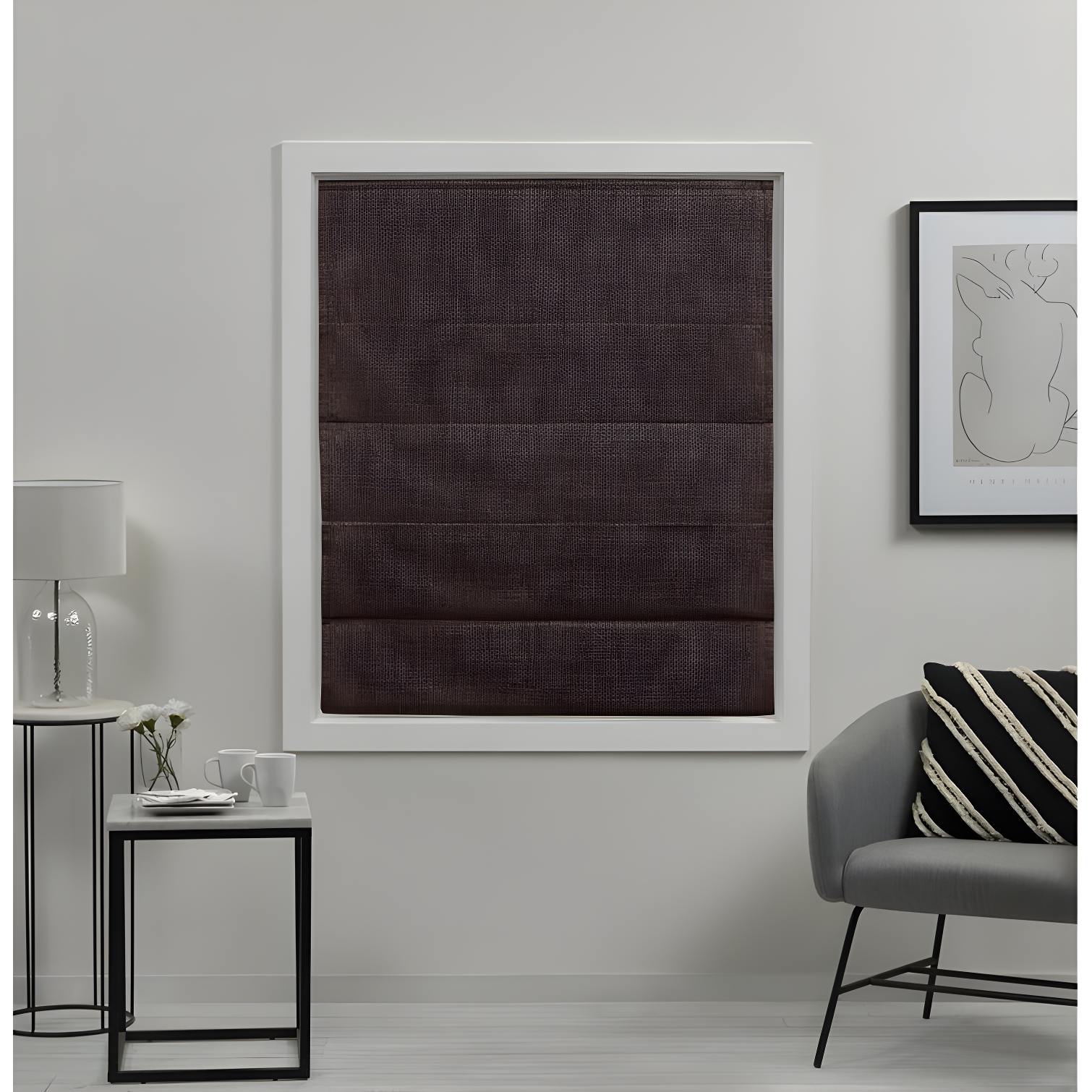 Amalgamated Textiles Exclusive Home Acadia 100% Blackout Roman Shade