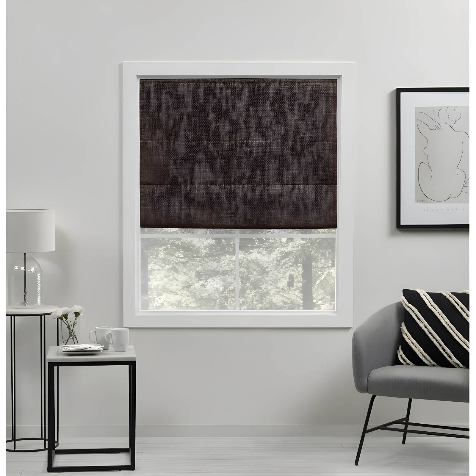 Amalgamated Textiles Exclusive Home Acadia 100% Blackout Roman Shade