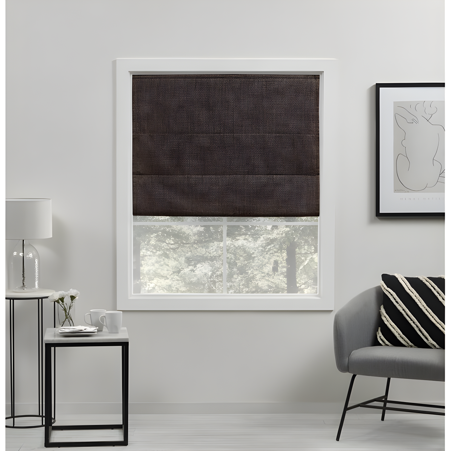 Amalgamated Textiles Exclusive Home Acadia 100% Blackout Roman Shade