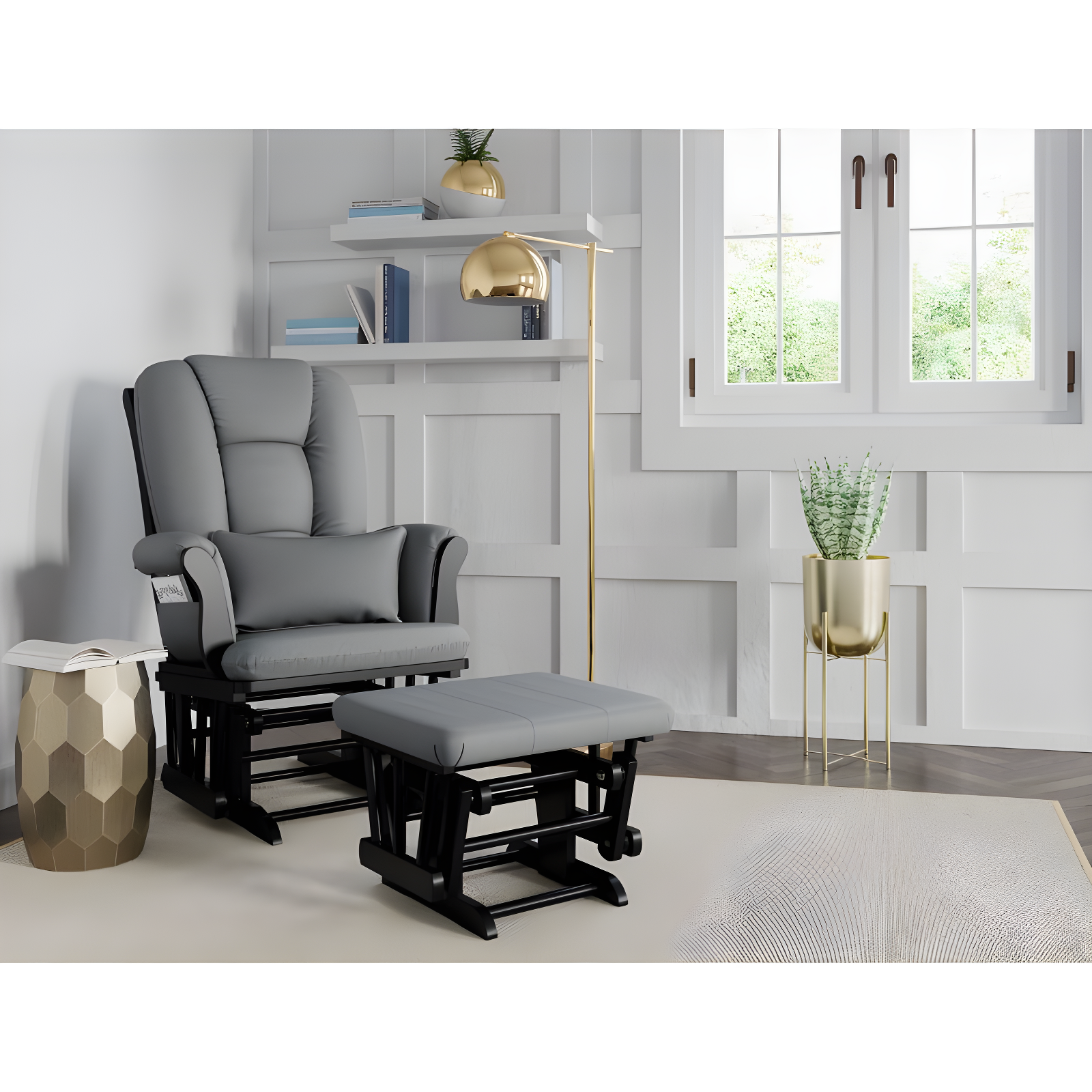 Tuscany Glider with Nursery Chair & Ottoman Set