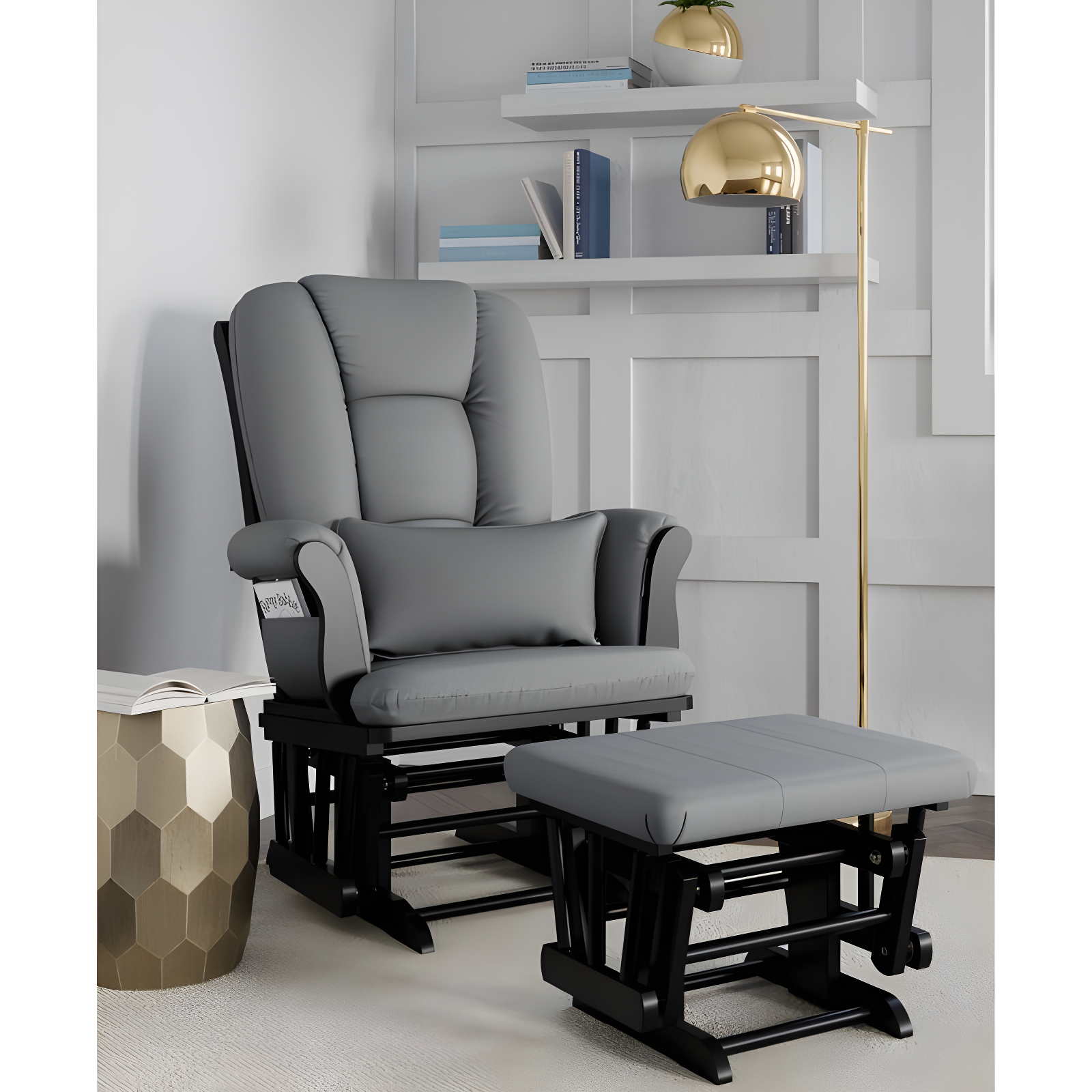 Tuscany Glider with Nursery Chair & Ottoman Set