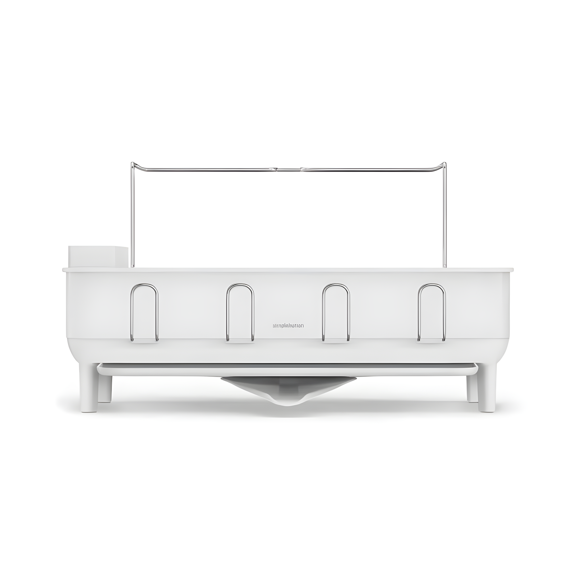 Simplehuman Kitchen Dish Drying Rack, White Steel
