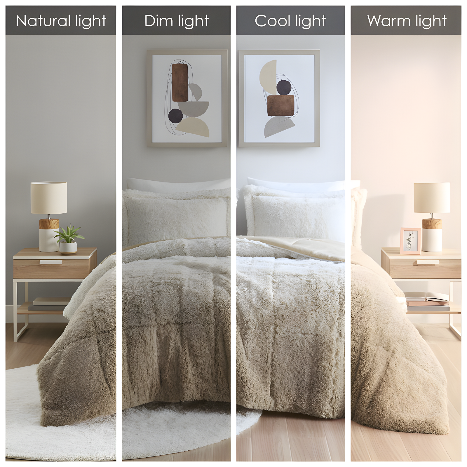 Intelligent Design Malea Shaggy Faux Fur Comforter Mini Set