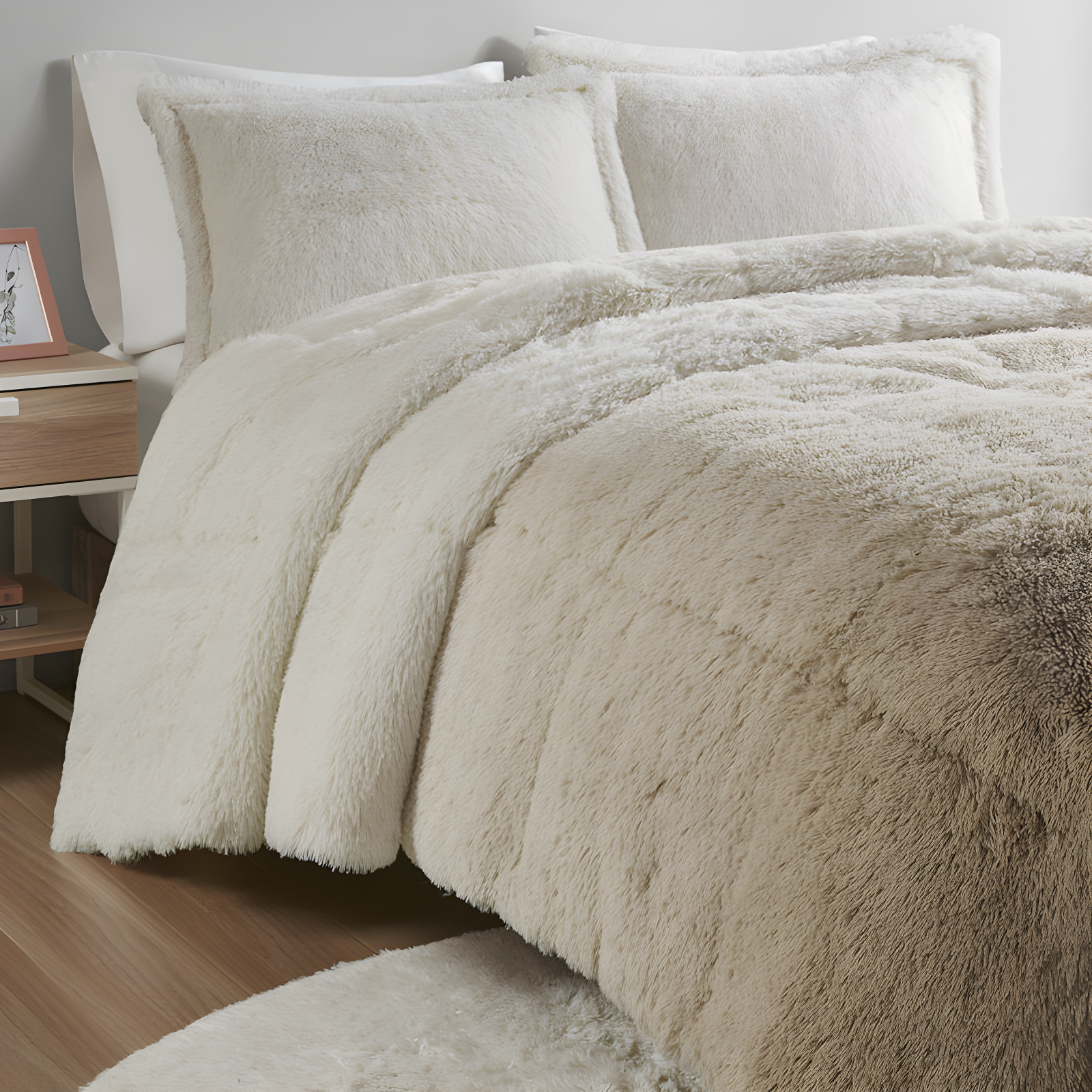 Intelligent Design Malea Shaggy Faux Fur Comforter Mini Set