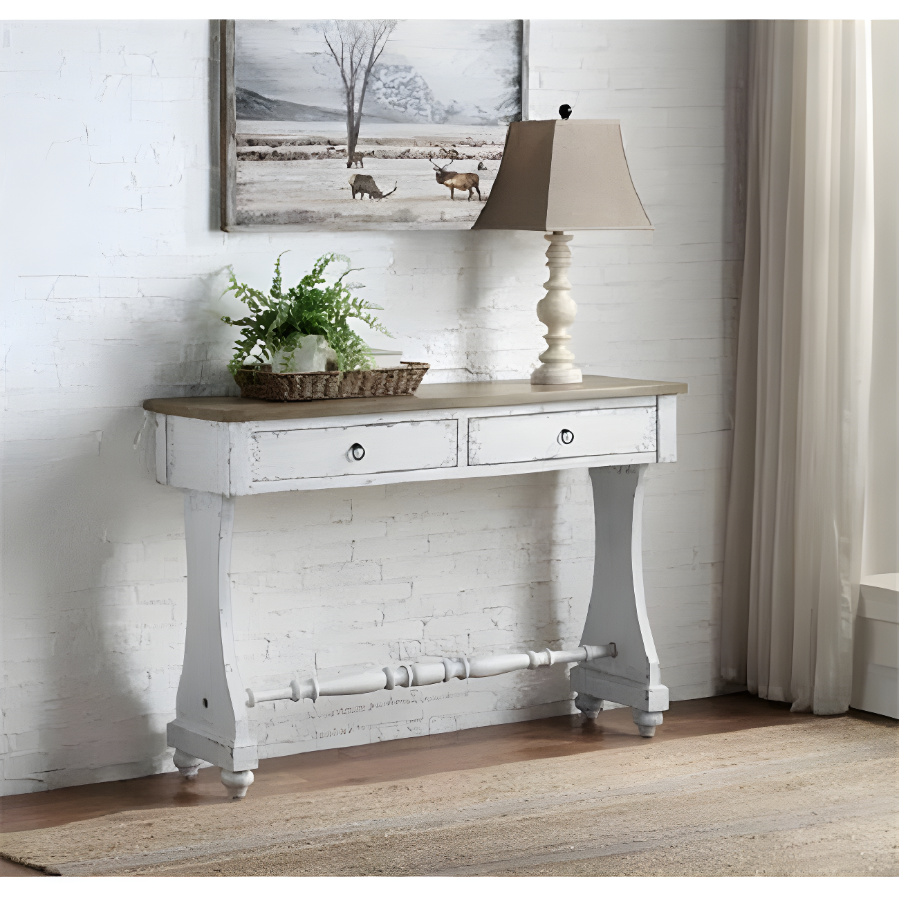 One Allium Way® Carminda console table, entryway table, foyer table with 2 drawers
