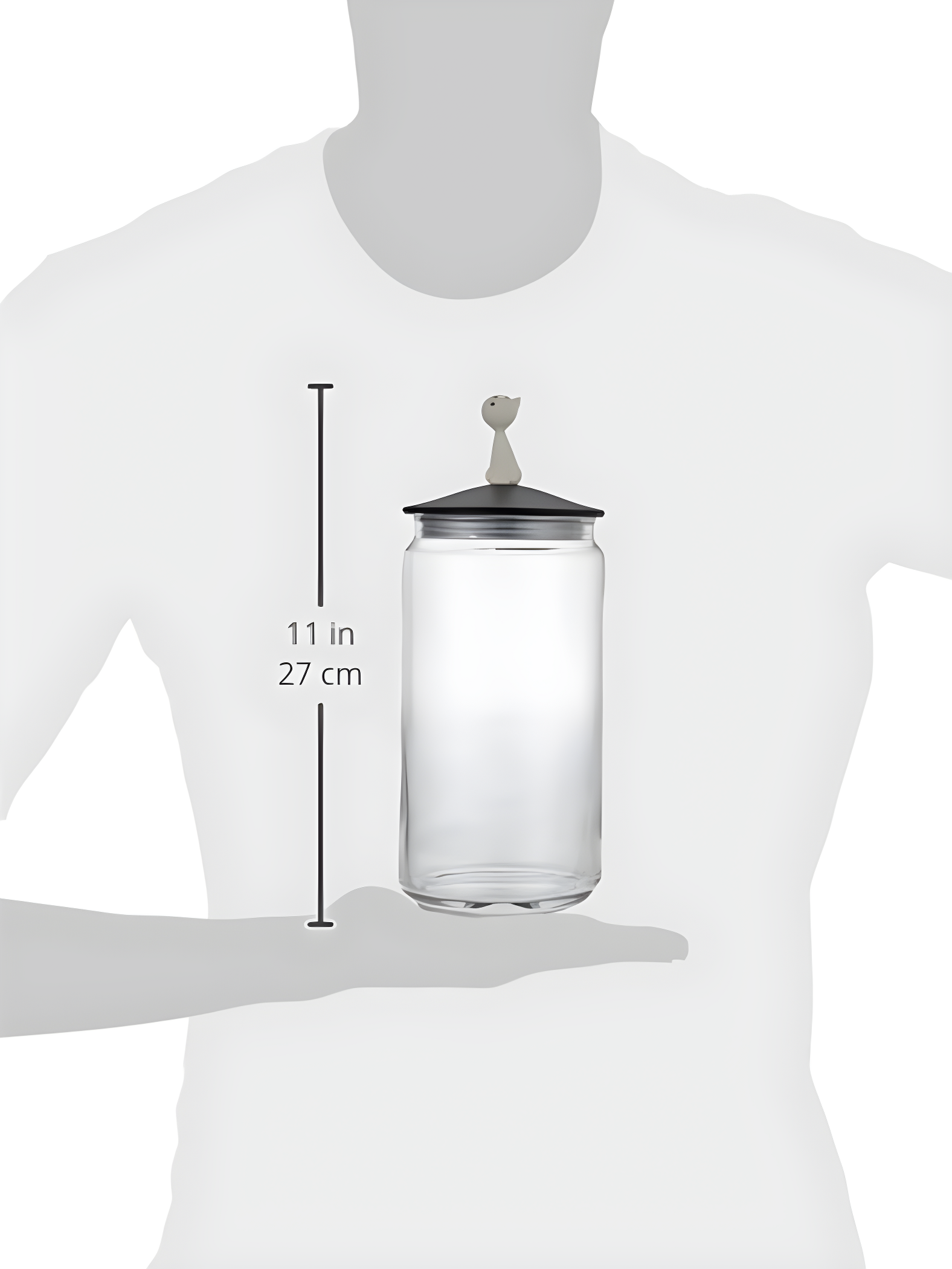 Alessi Miò 1.6 Lb. Pet Treat Jar With Snap On Lid