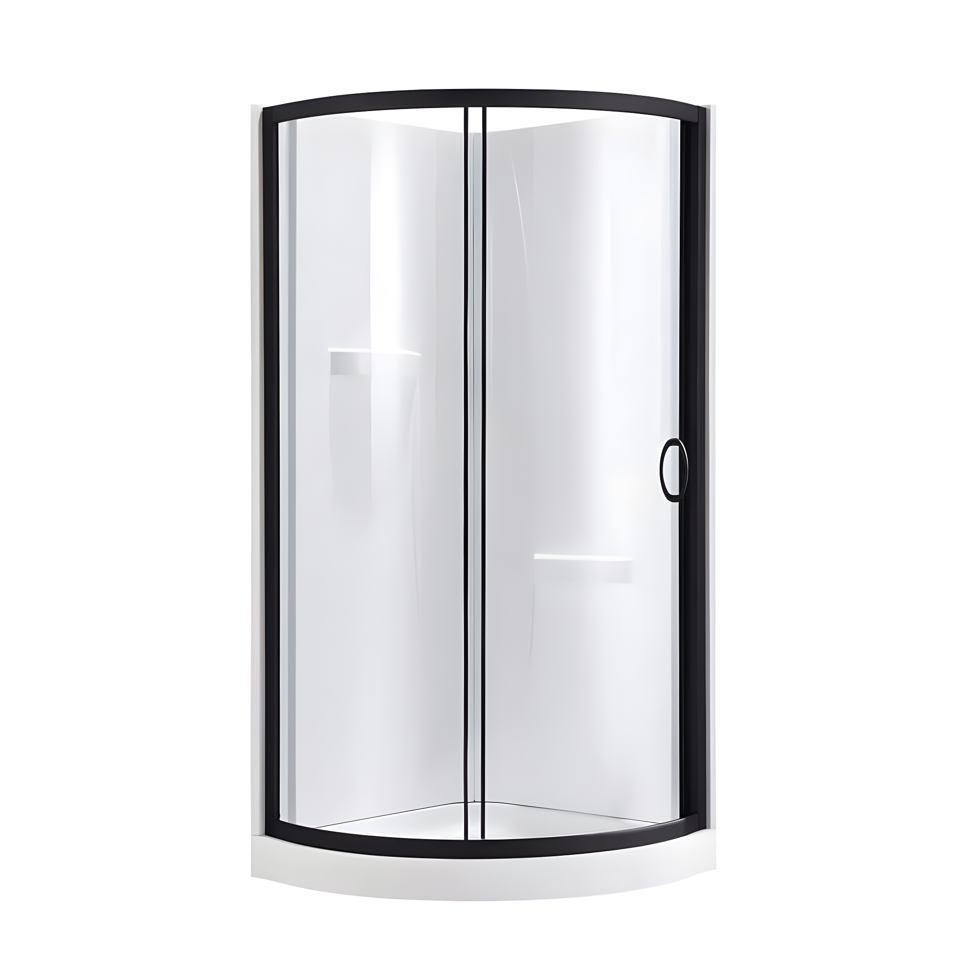 OVE Decors Breeze 33 in. Round Shower Kit w/ Clear, Base, Wall