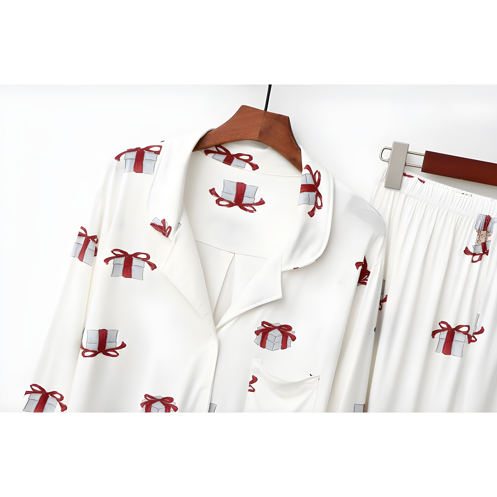 Richie House Cotton Blend Ankle Bathrobe with Pockets