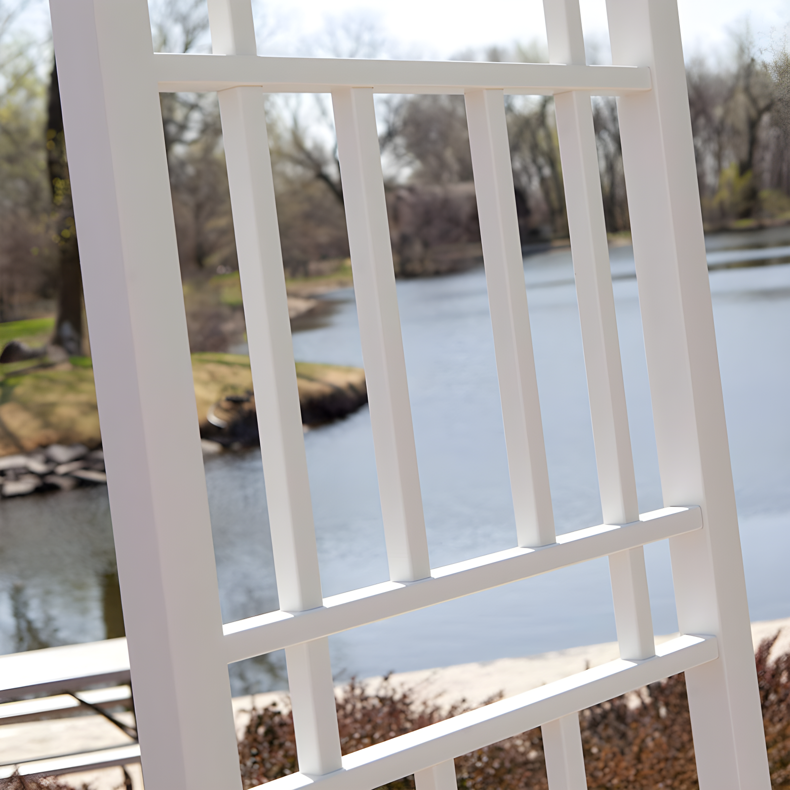 Dura-Trel Inc Dura-Trel Wellington Arbor 72" x 85" Outdoor Garden Arch Lattice Trellis, White