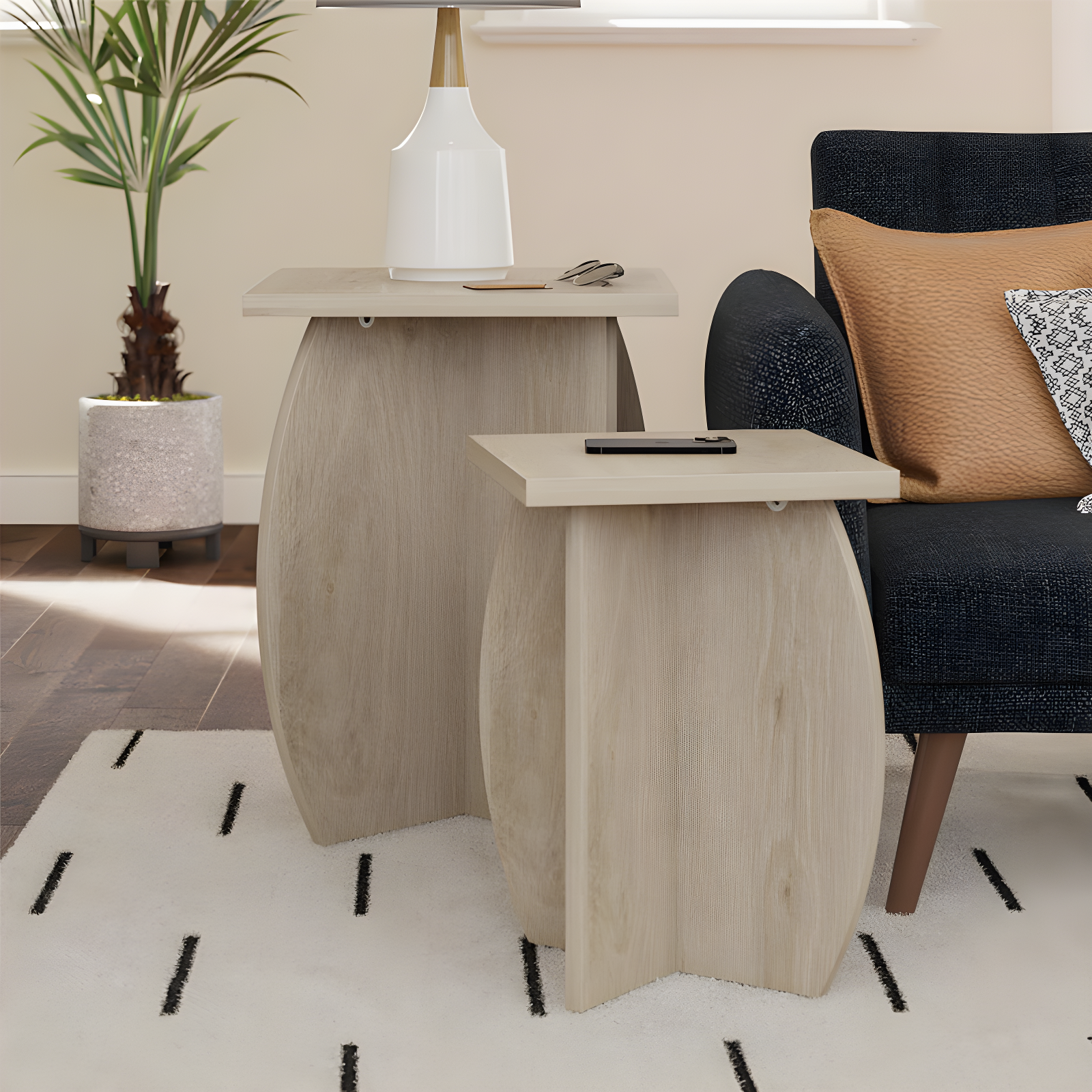 Novogratz Voler Pedestal Nesting Tables