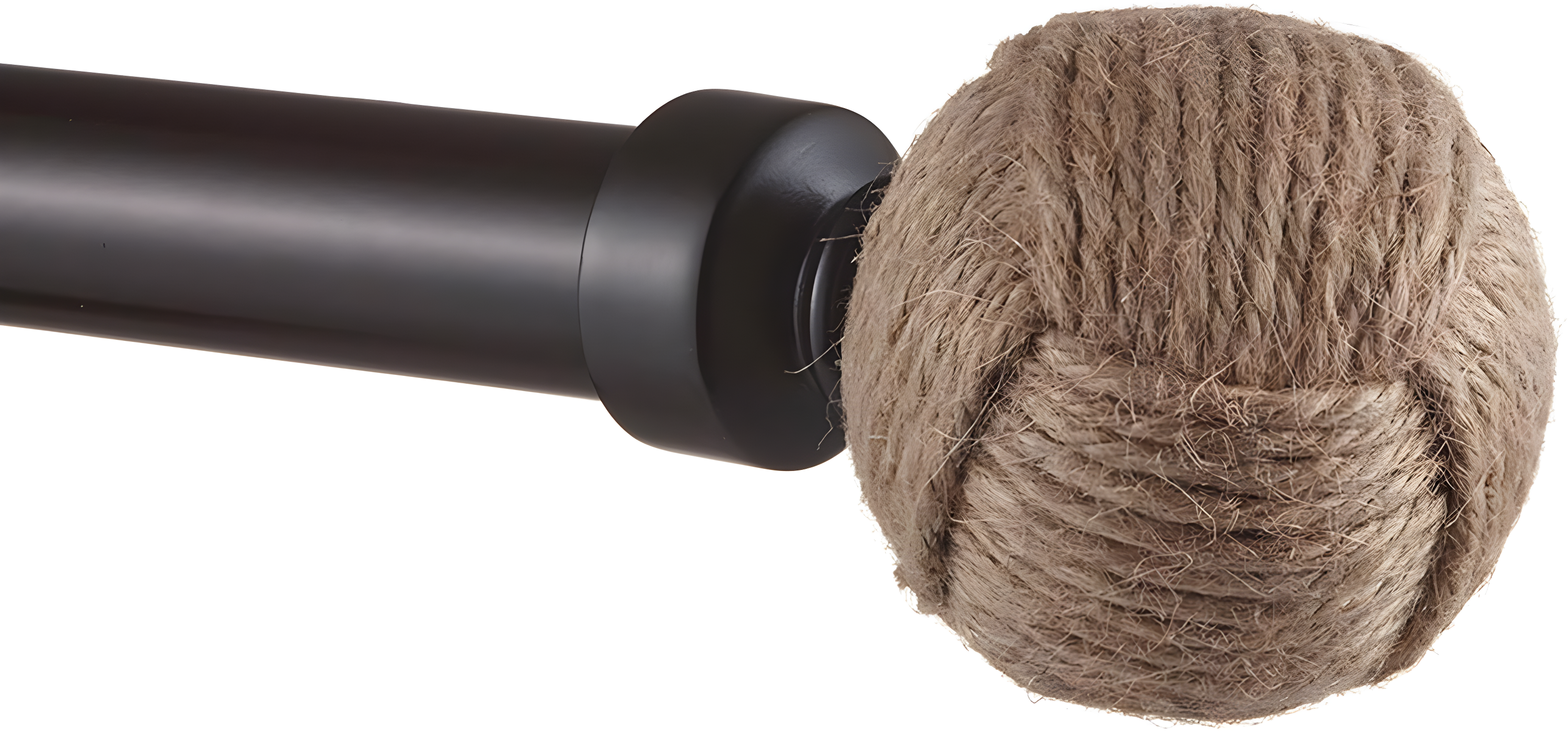 EXCLUSIVE HOME Rope Knot 1" Curtain Rod and Coordinating Finial Set, Matte Bronze, Adjustable 66"-120"