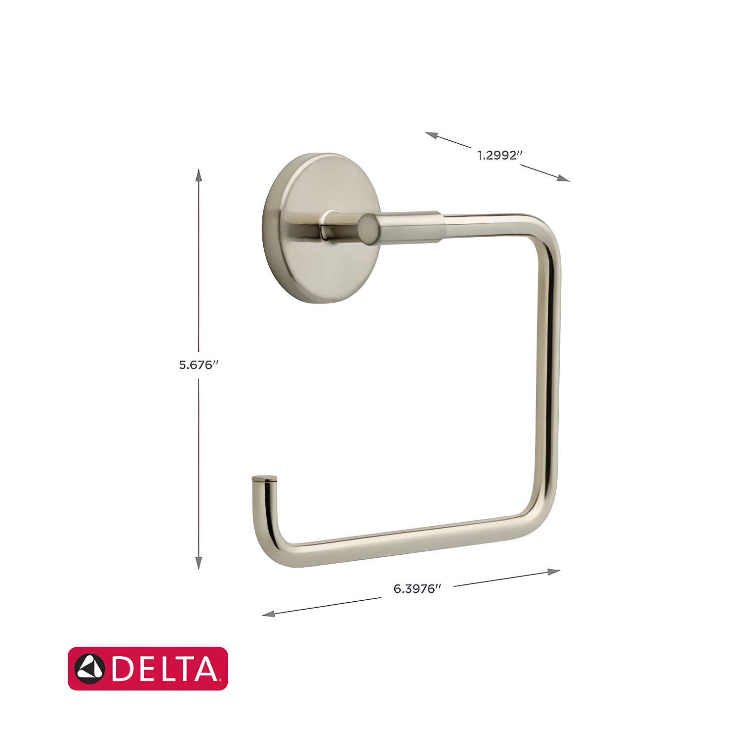 Trinsic Wall Mount Square Open Towel Ring Bath Hardware Accessory