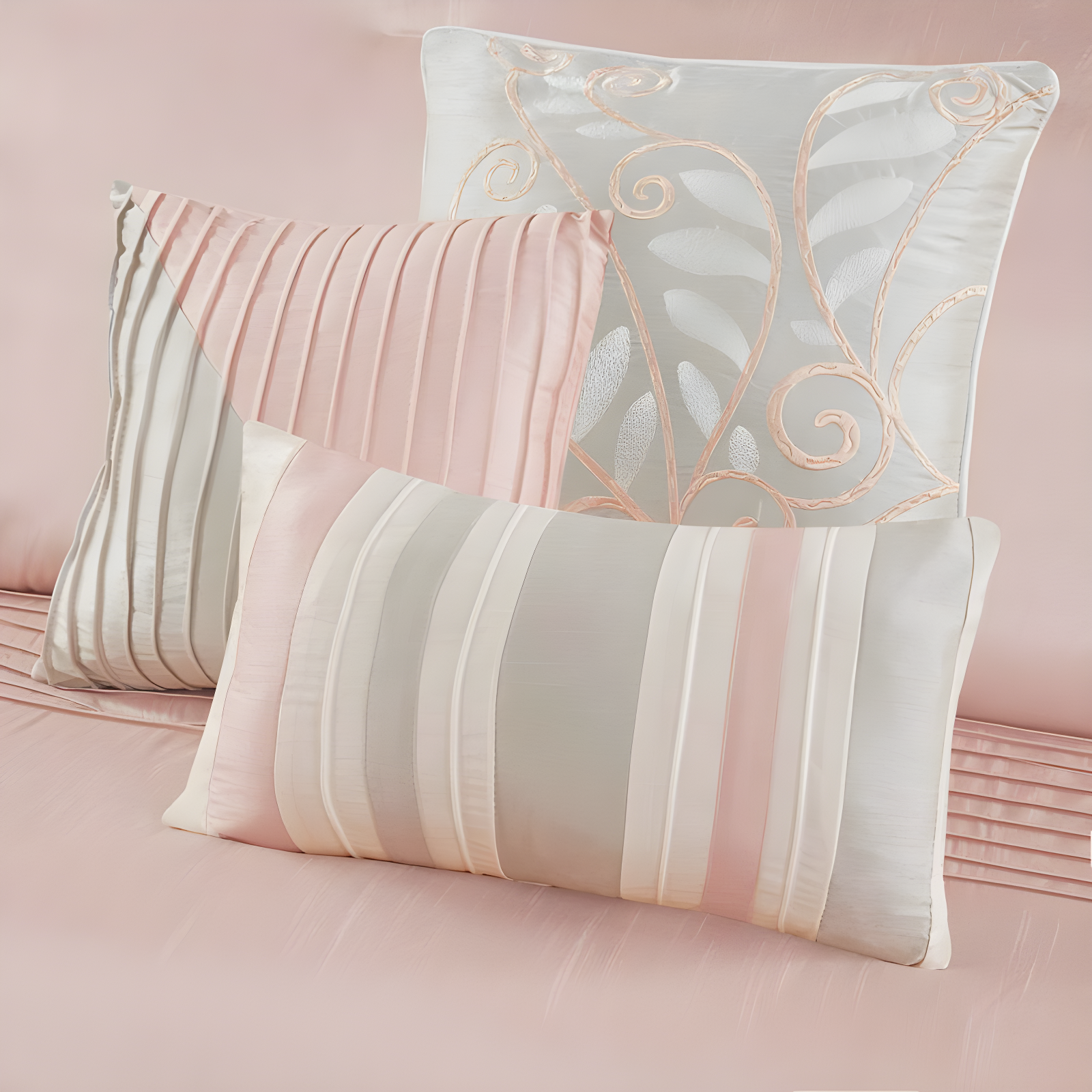Madison Park Amherst 7 Piece Striped and Pleated Comforter Set & Reviews | Wayfair