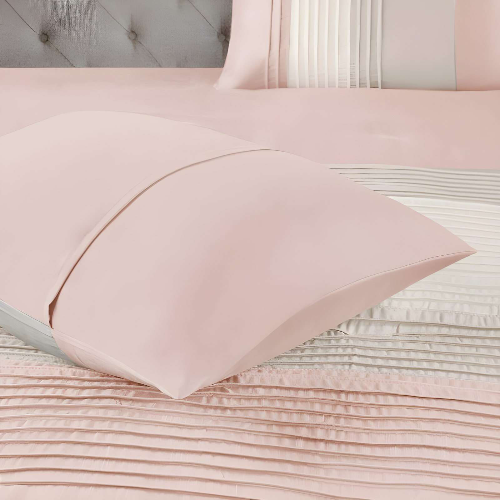 Madison Park Amherst 7 Piece Striped and Pleated Comforter Set & Reviews | Wayfair