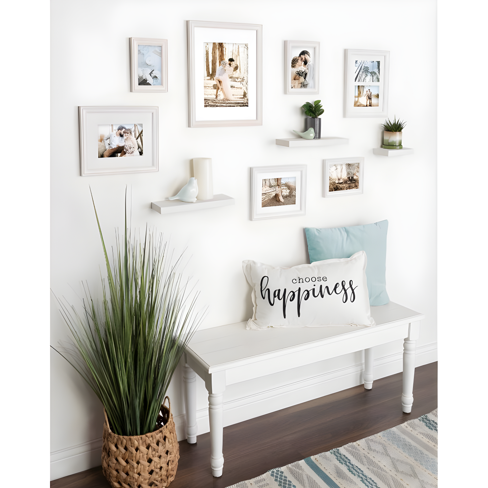 10pc Bordeaux Frame Box Set White - Kate & Laurel All Things Decor