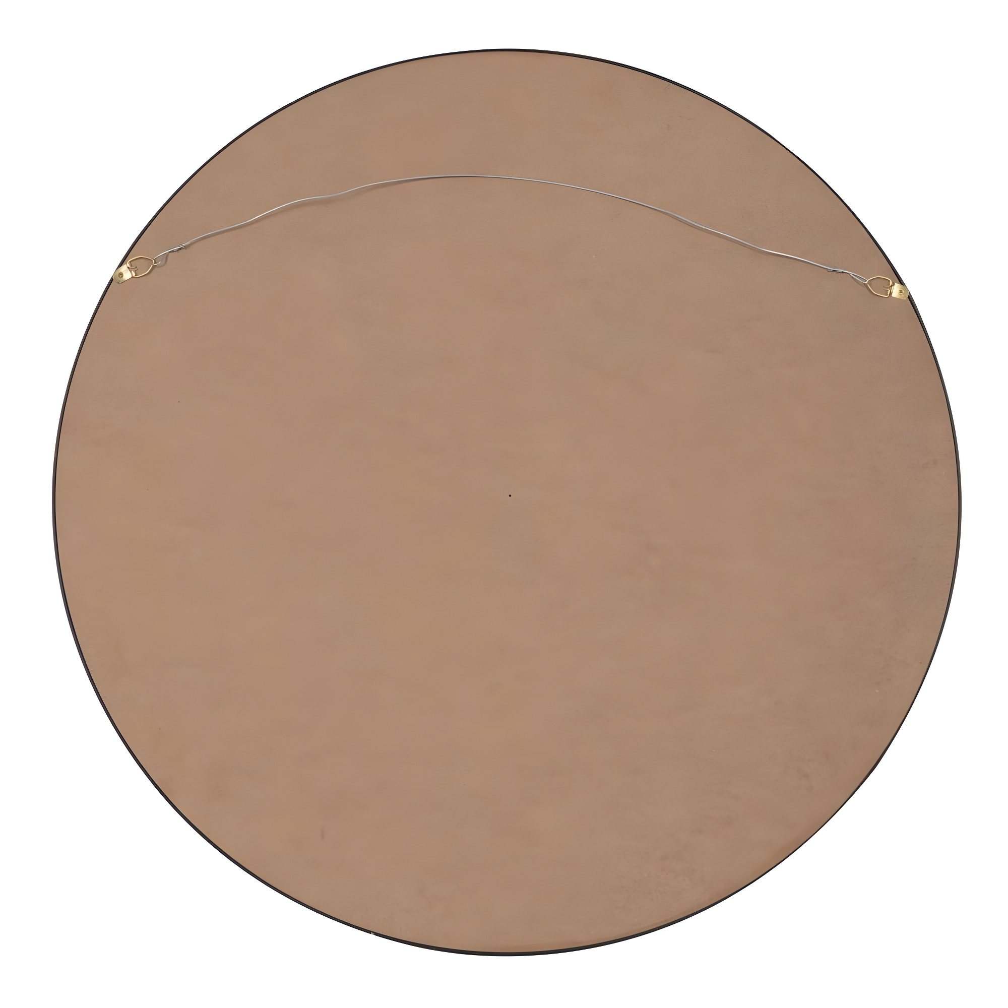 26" x 26" Travis Round Wood Accent Wall Mirror Black - Kate & Laurel All Things Decor: MDF, No Assembly Required