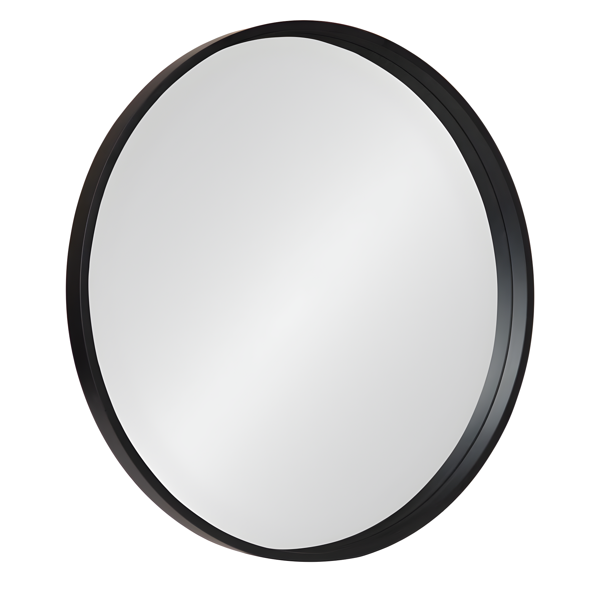 26" x 26" Travis Round Wood Accent Wall Mirror Black - Kate & Laurel All Things Decor: MDF, No Assembly Required