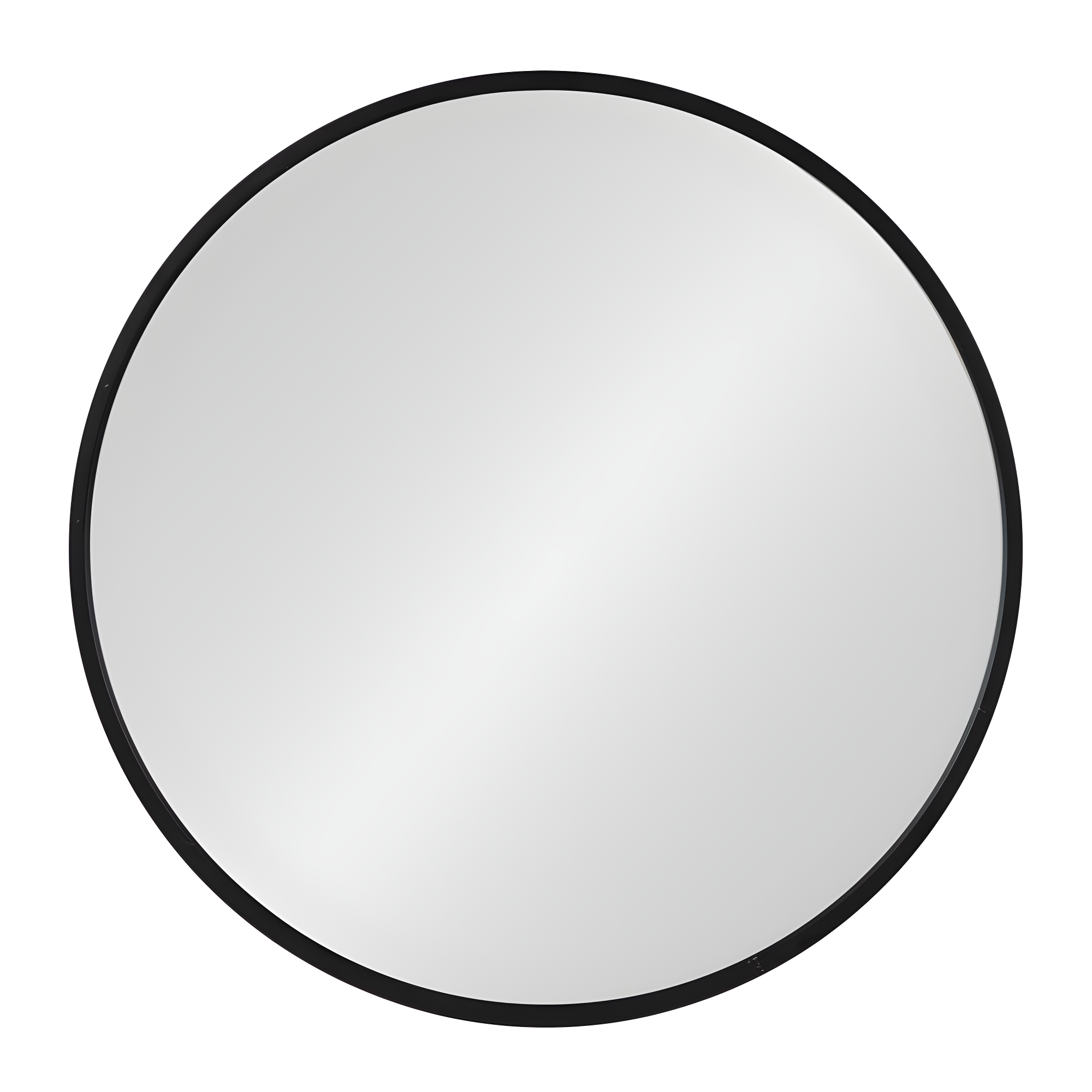26" x 26" Travis Round Wood Accent Wall Mirror Black - Kate & Laurel All Things Decor: MDF, No Assembly Required