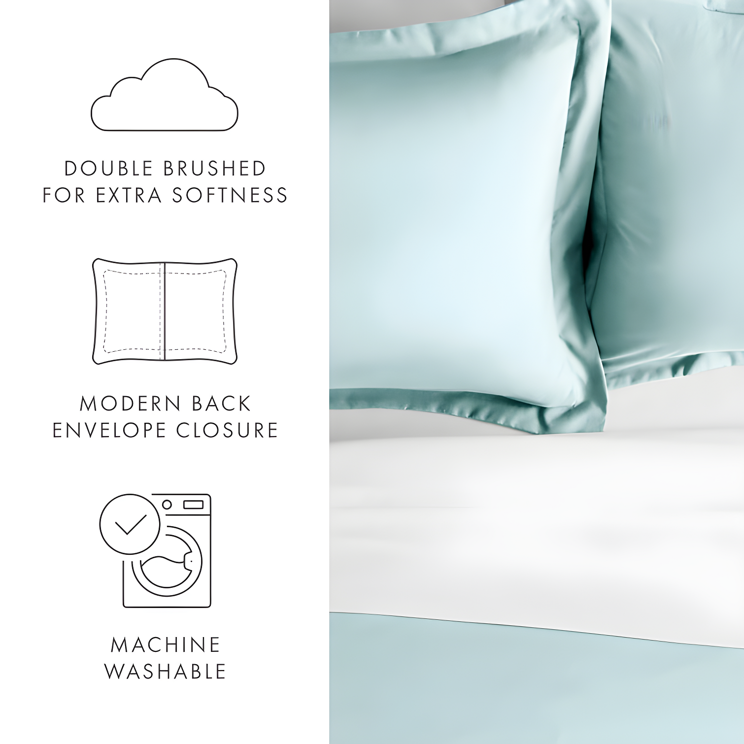 Pillow Shams 2-Pack Microfiber Ultra Soft Bedding (Set of 2)