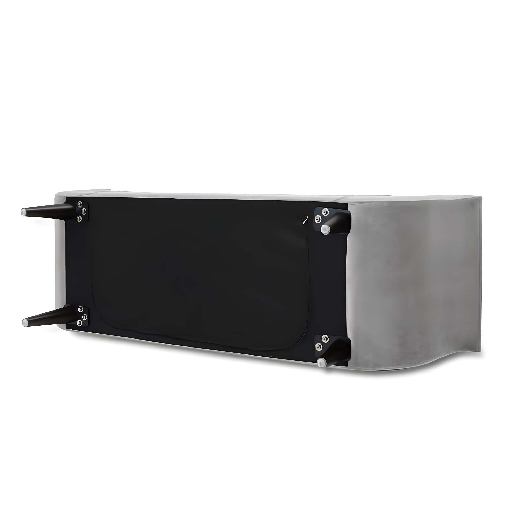 Alma Tufted Flare Arm Entryway Bench, Opal Grey